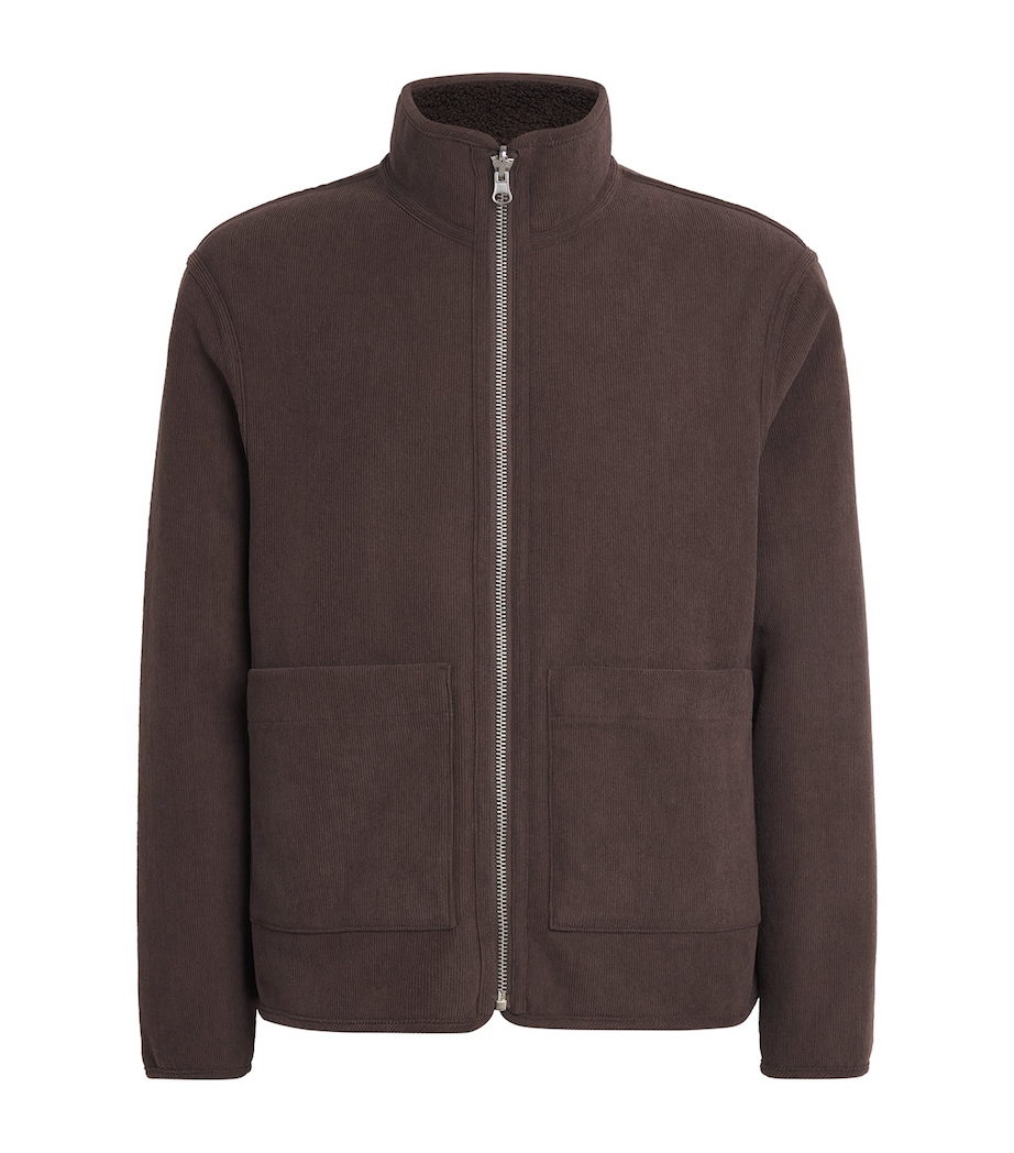 Wax London Mens Corduroy Reversible Killick Jacket Chocolate Brown Image 1