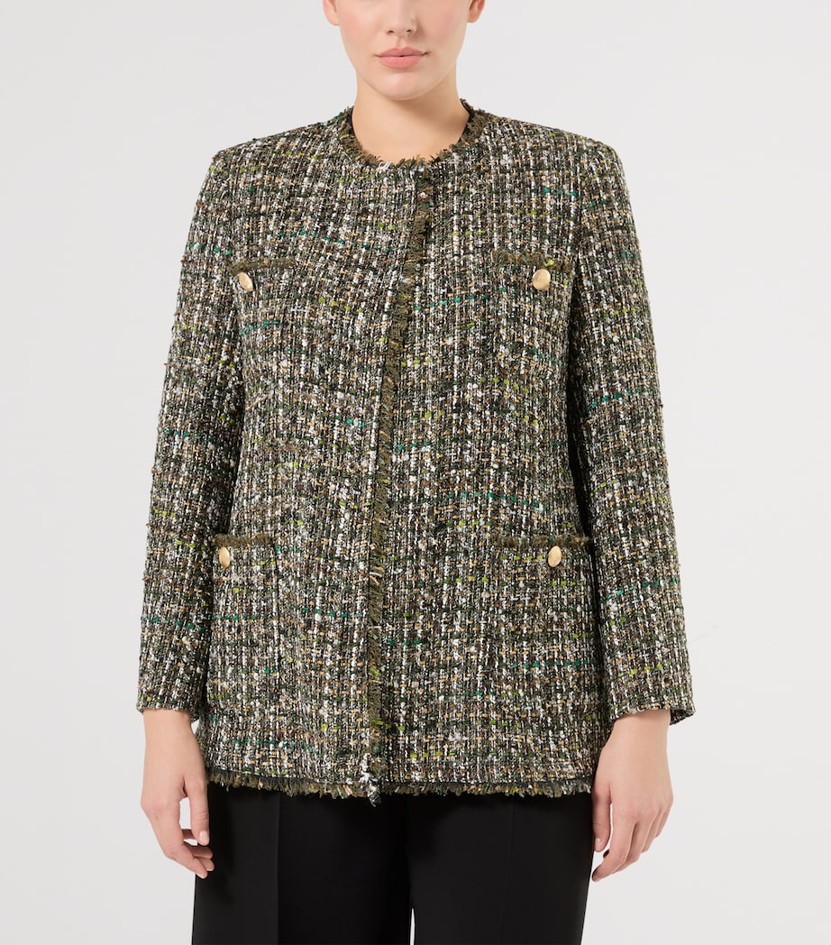 Marina Rinaldi Womens Tweed Jacket Kaki Image 3