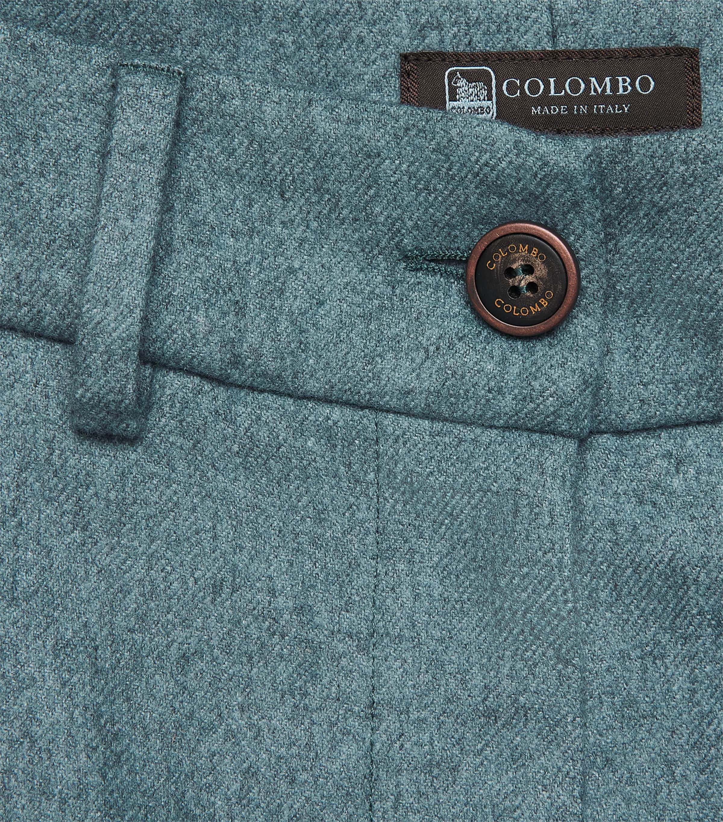Colombo Womens Silk-Cashmere Wide-Leg Trousers Light Blue Image 6