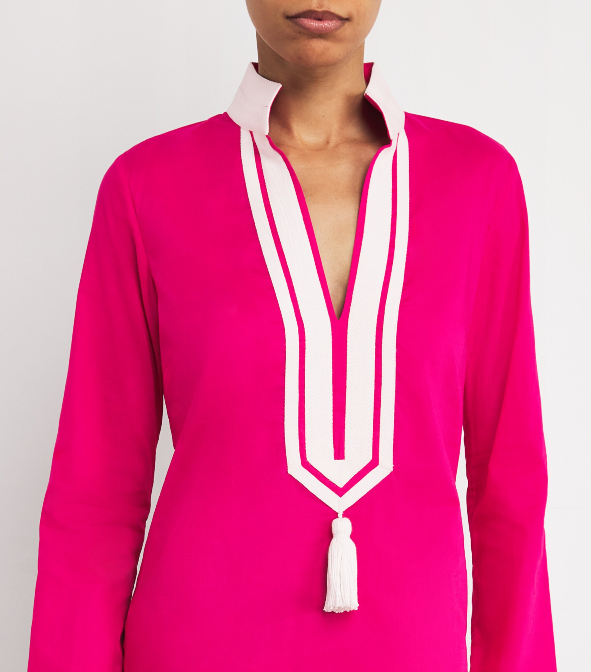 Cotton Tunic Cover-Up BOLD PINK Image 6