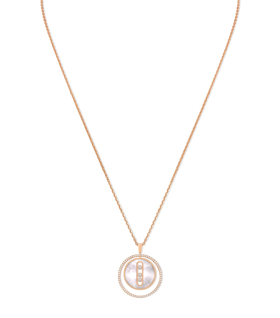 Rose Gold, Diamond and Mother-of-Pearl Lucky Move Necklace PINK GOLD Image 1