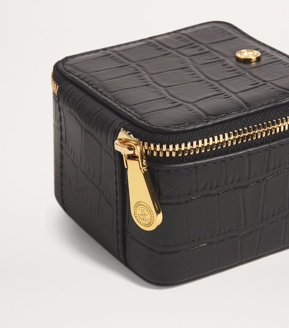 Harrods Small Leather Trinket Box Black Image 3