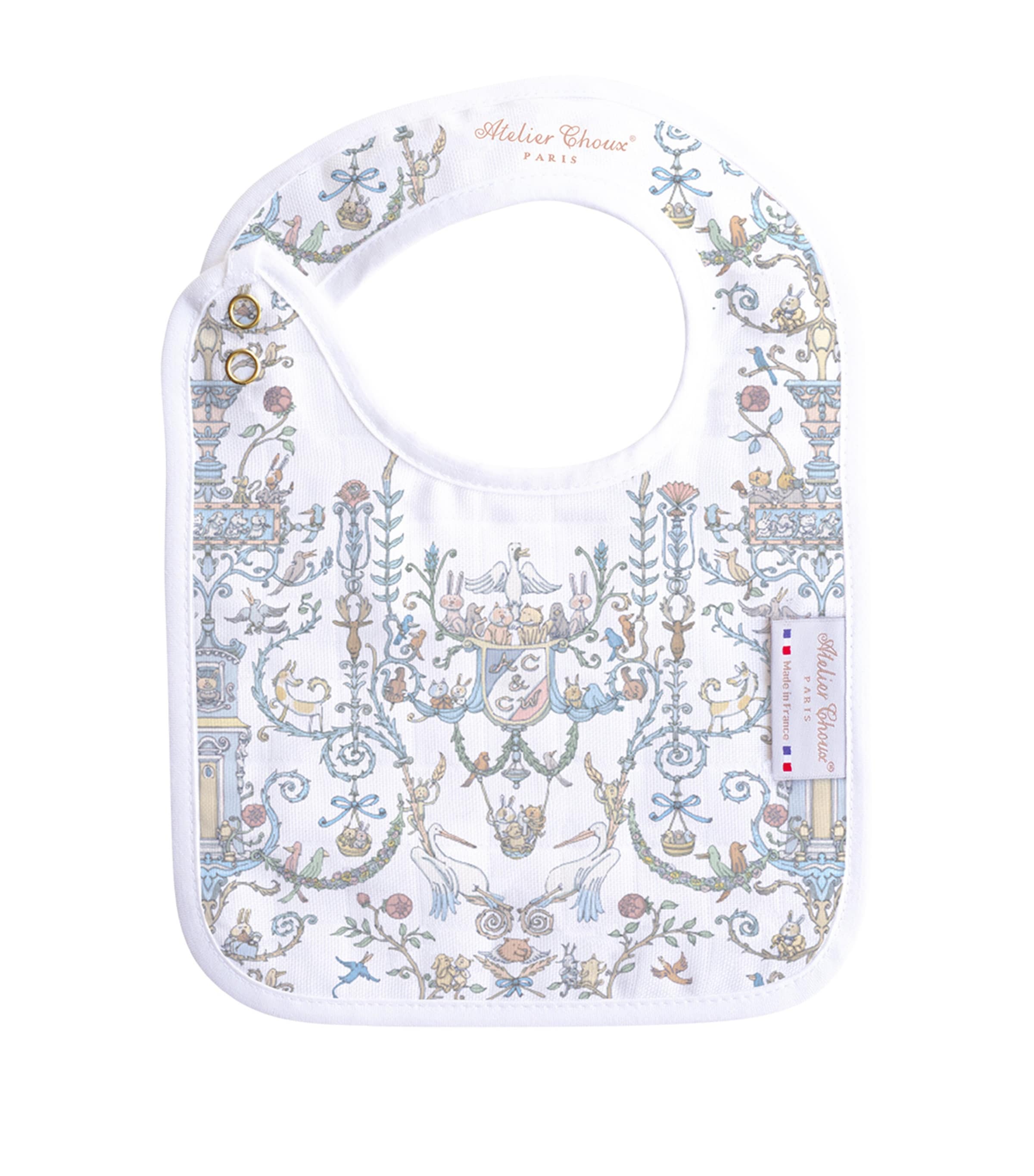 Atelier Choux x Caitlin Wilson Toile de Jouy Bib White Image 1