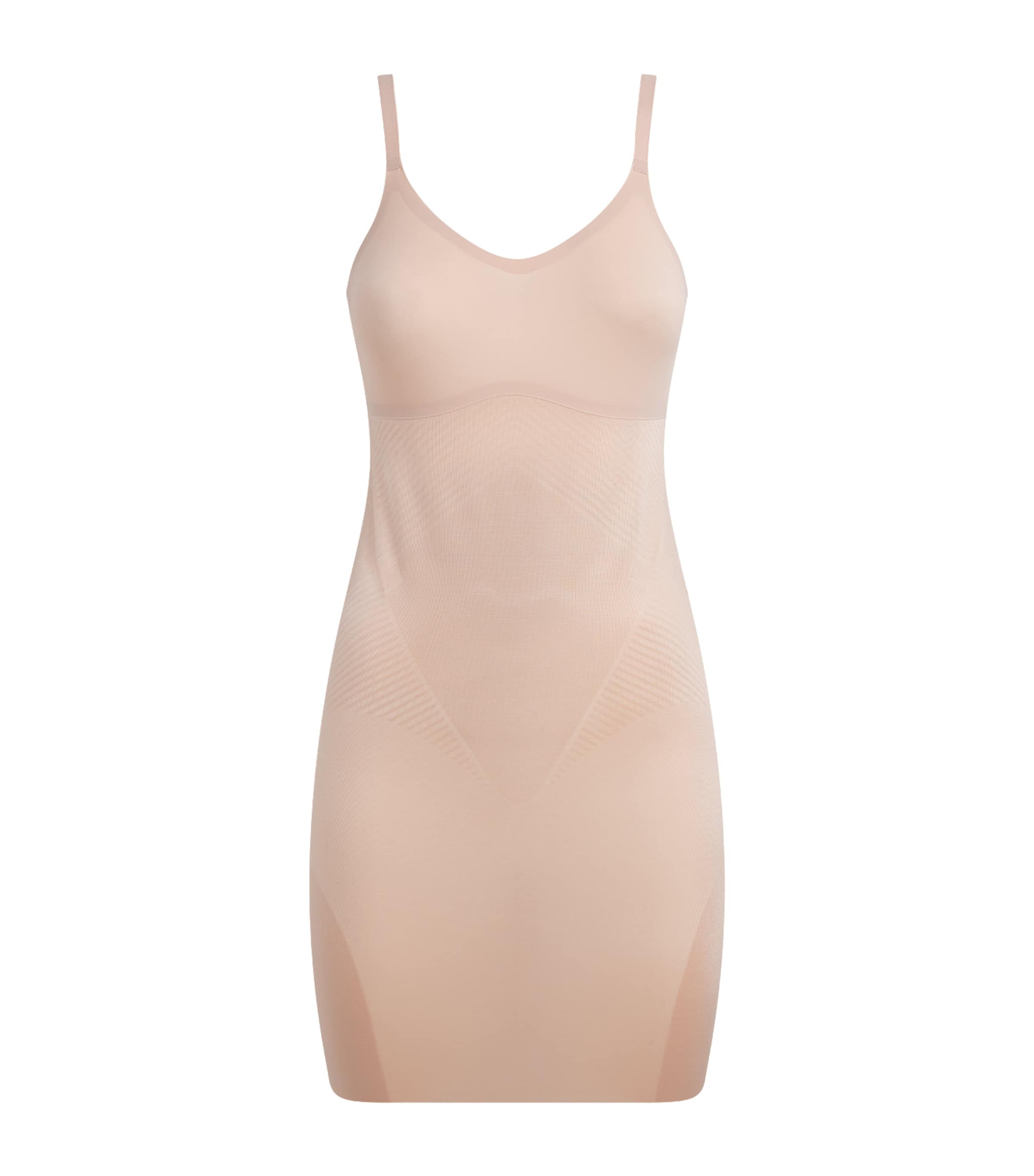SPANX Womens SPANXThinstincts 2.0 Shaping Slip Dress Champagne Beige Image 1