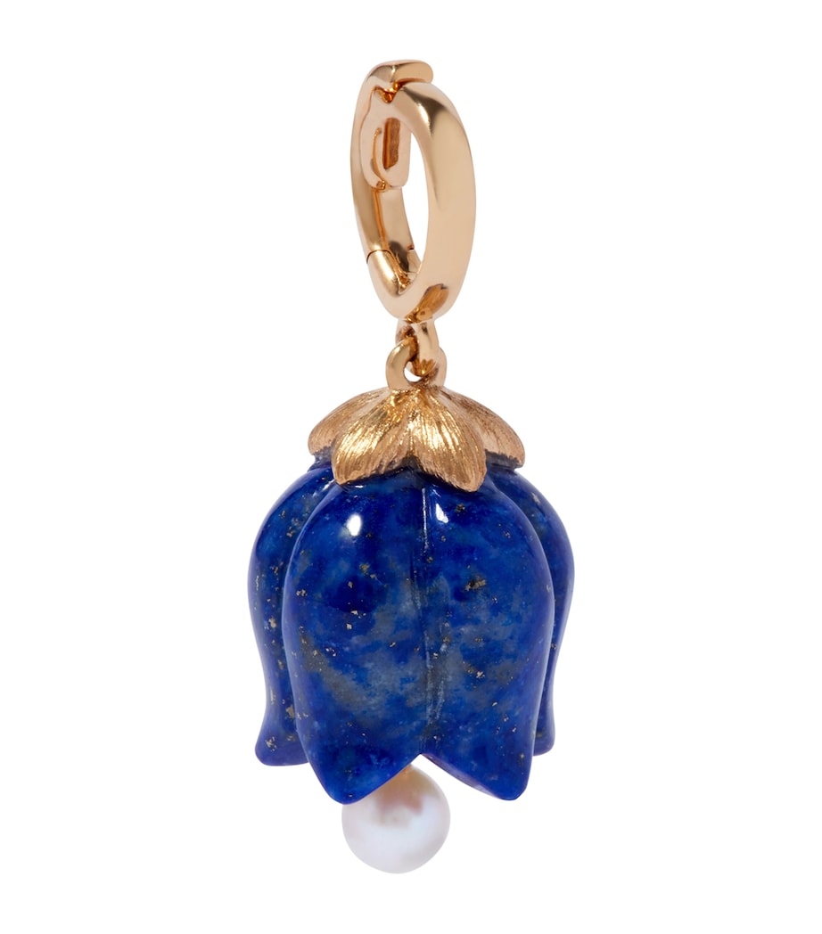 Yellow Gold and Lapis Tulip Charm YELLOW GOLD Image 3