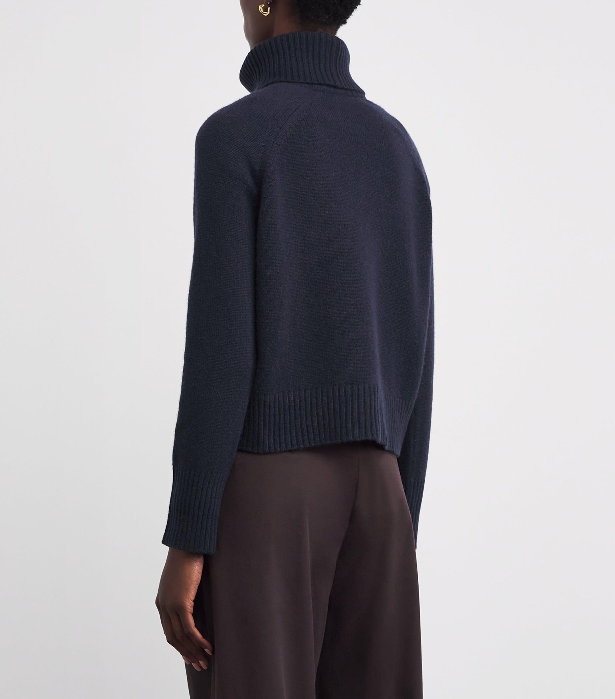 Cashmere Rollneck Sweater NAVY Image 4
