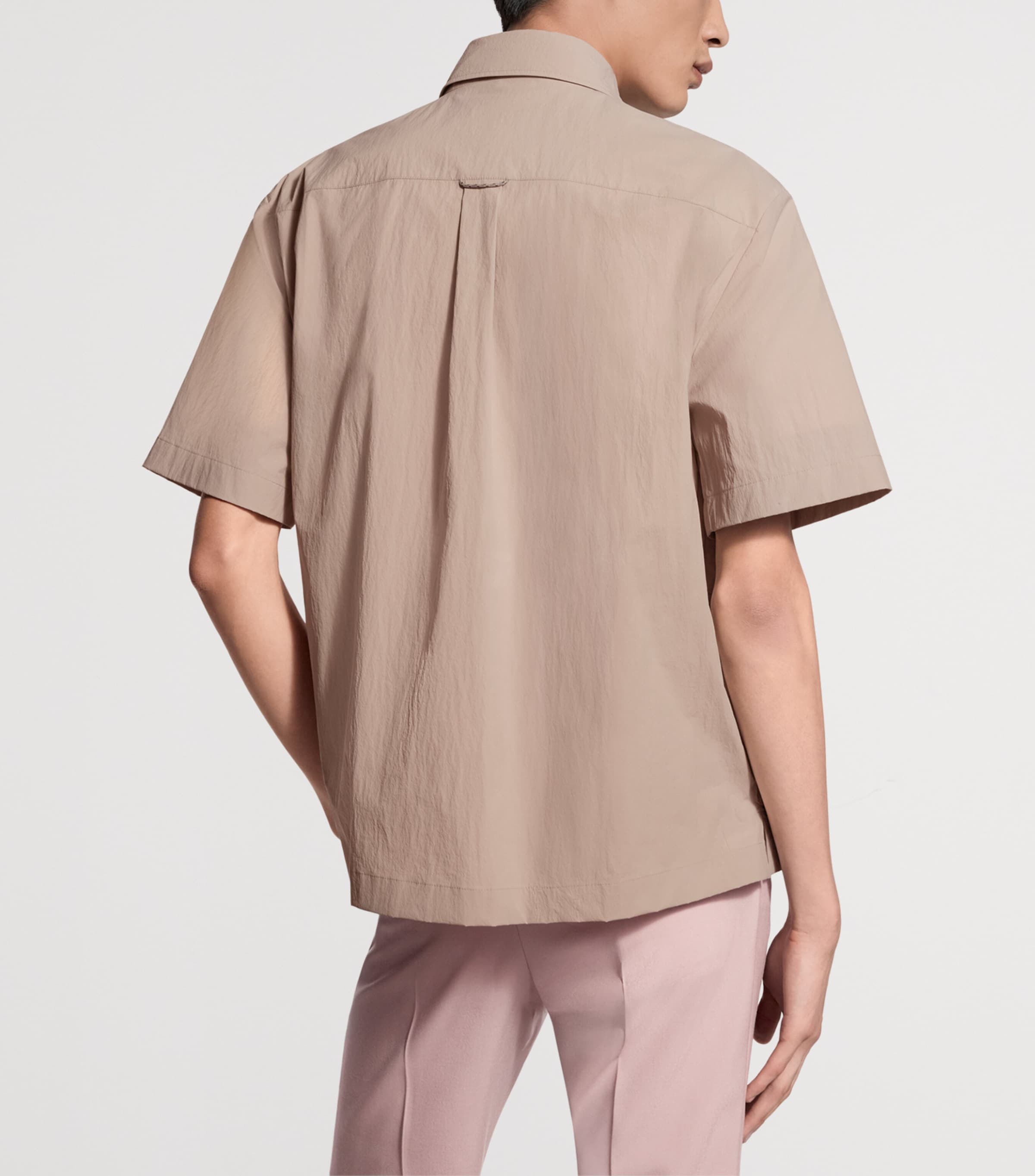 LOUIS VUITTON Mens Glamping Short-Sleeve Shirt Camel Brown Image 4