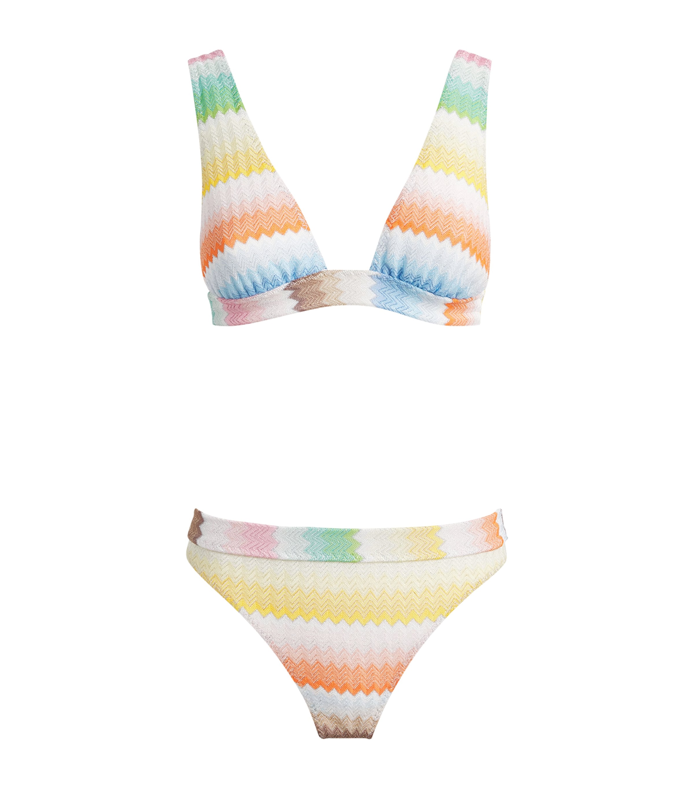 Missoni Womens Metallic Zigzag Bikini Image 1