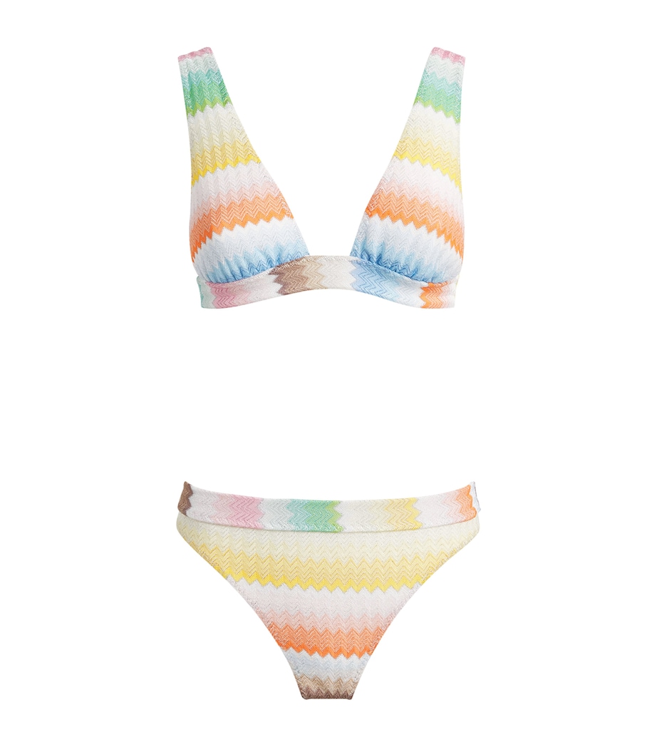 Missoni Womens Metallic Zigzag Bikini Image 1