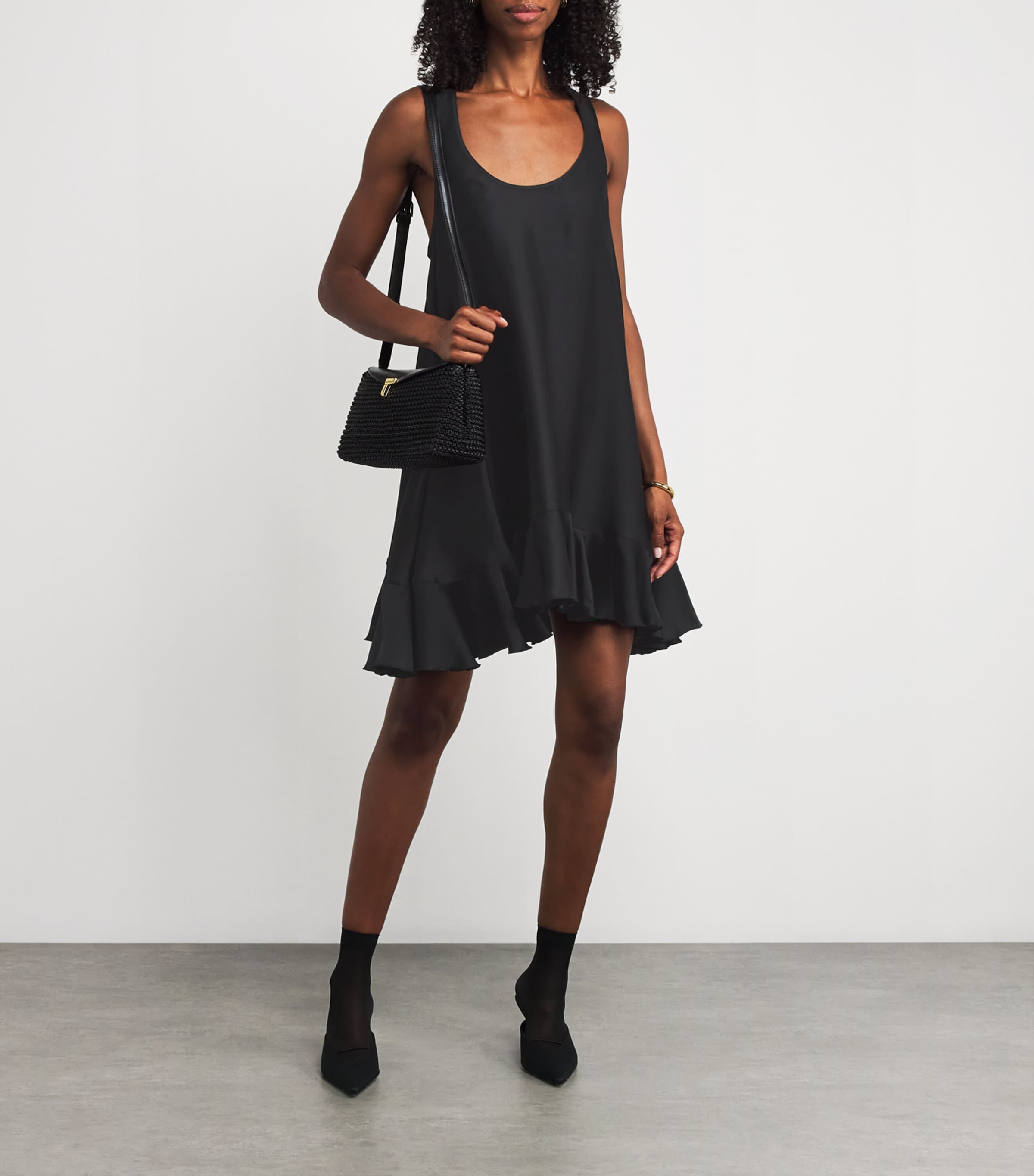 ワンピース ANINE BING FW25 LILITH MINI DRESS (A0211131BLK26 BLACK) ANINE BING Lilith Dress - Black