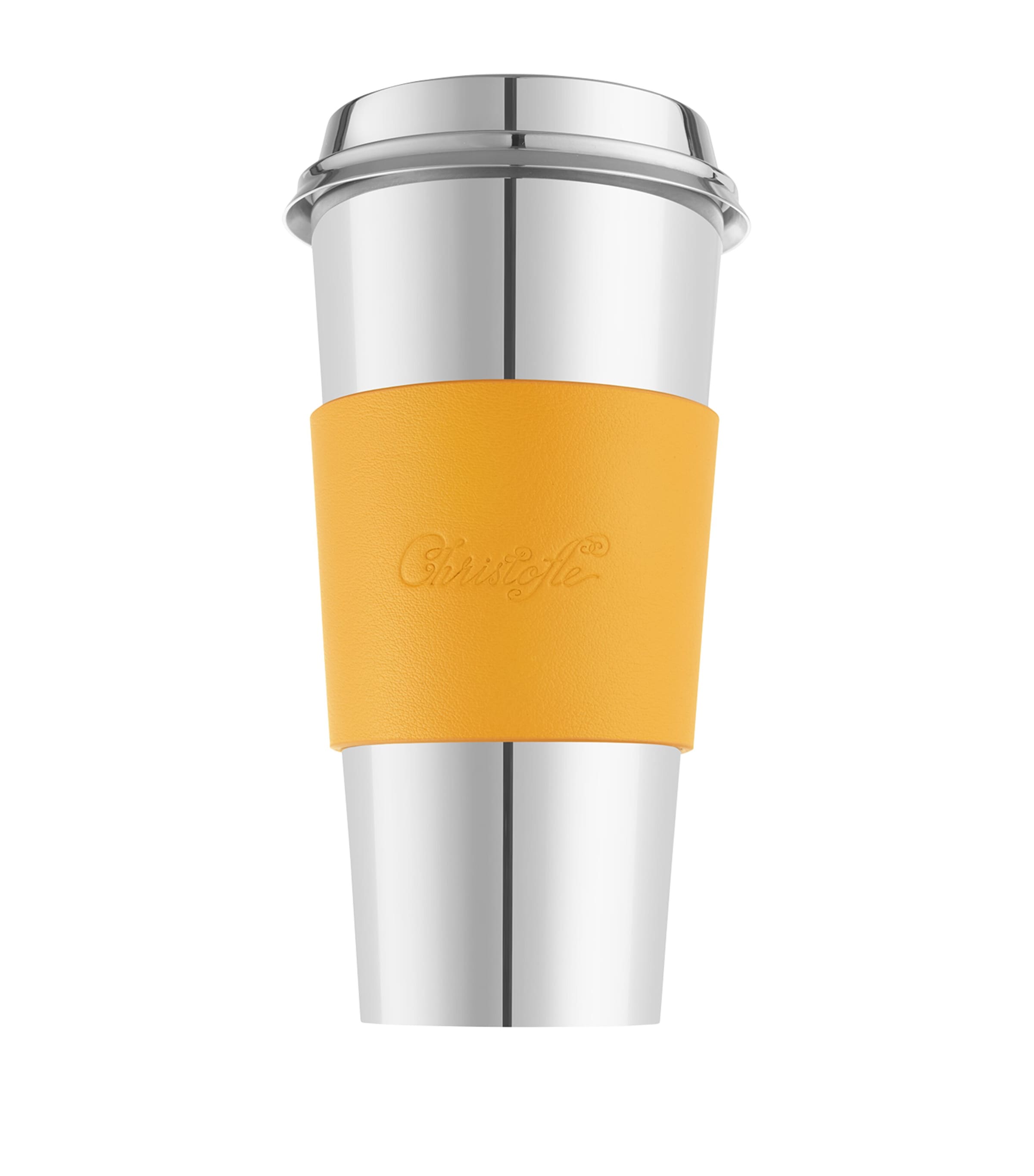 Christofle Leather Objets Miroir Coffee Cup Ring Yellow Image 1