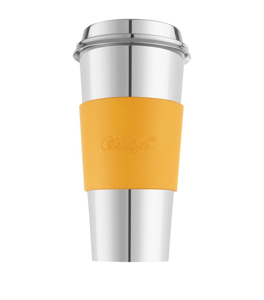 Christofle Leather Objets Miroir Coffee Cup Ring Yellow Image 1