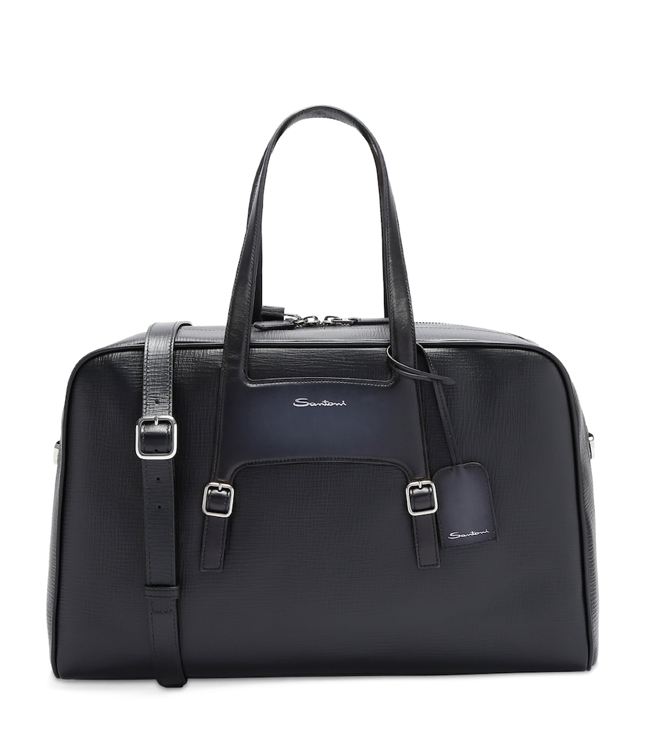 Leather Weekend Bag BLACK Image 1