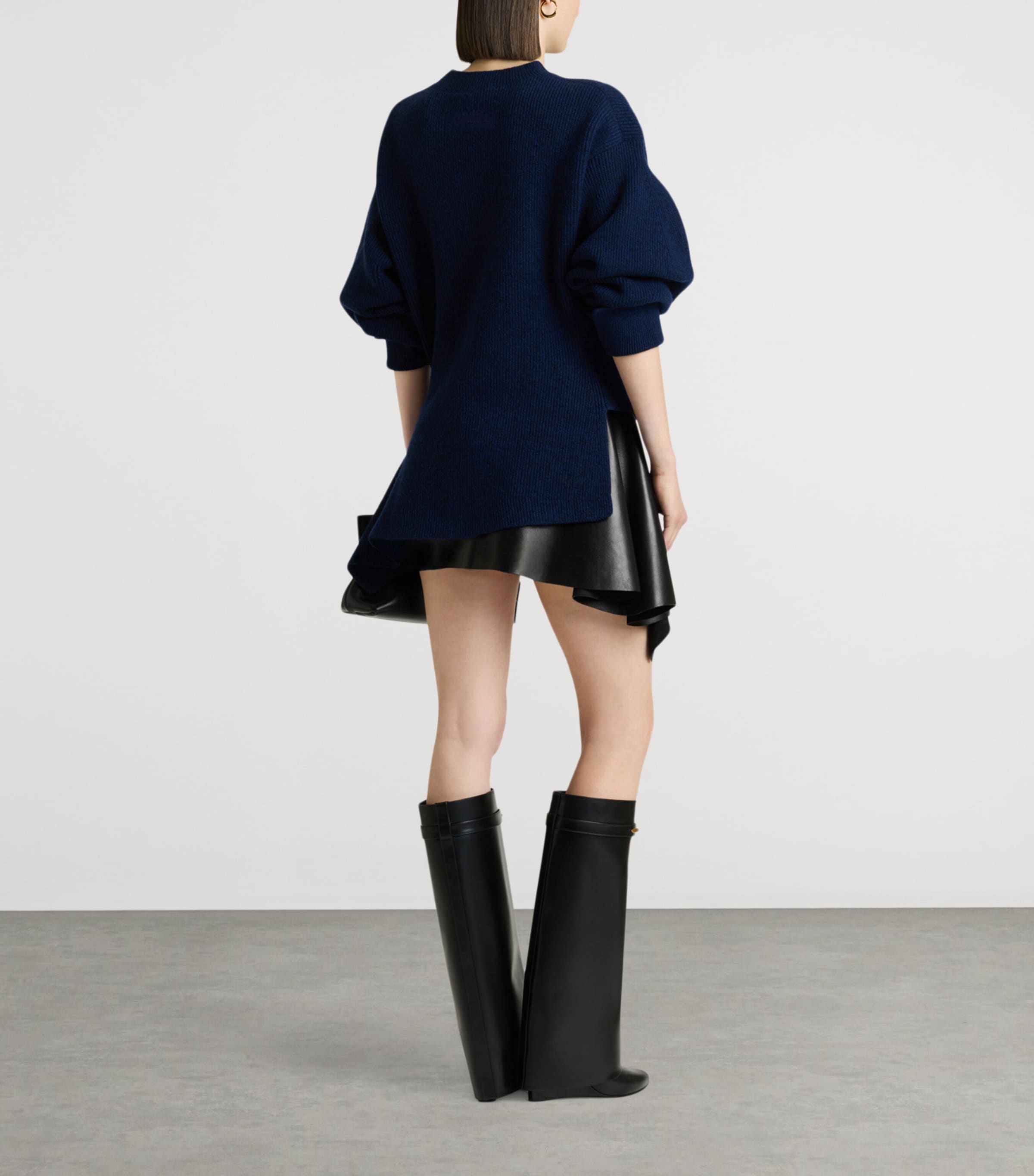 Givenchy Womens Wool-Blend Asymmetric Sweater Image 3