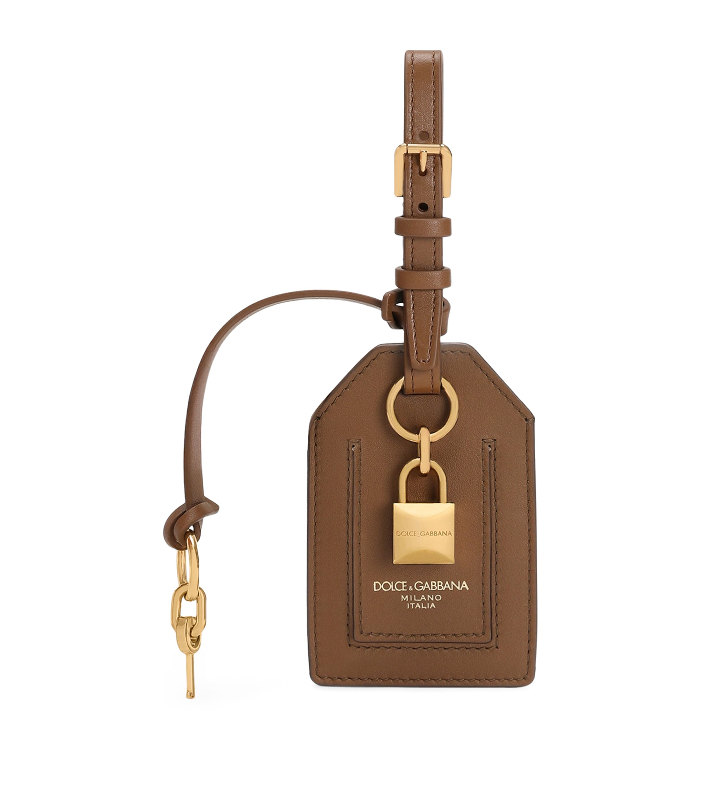 Dolce & Gabbana Leather Logo Keychain | Harrods US