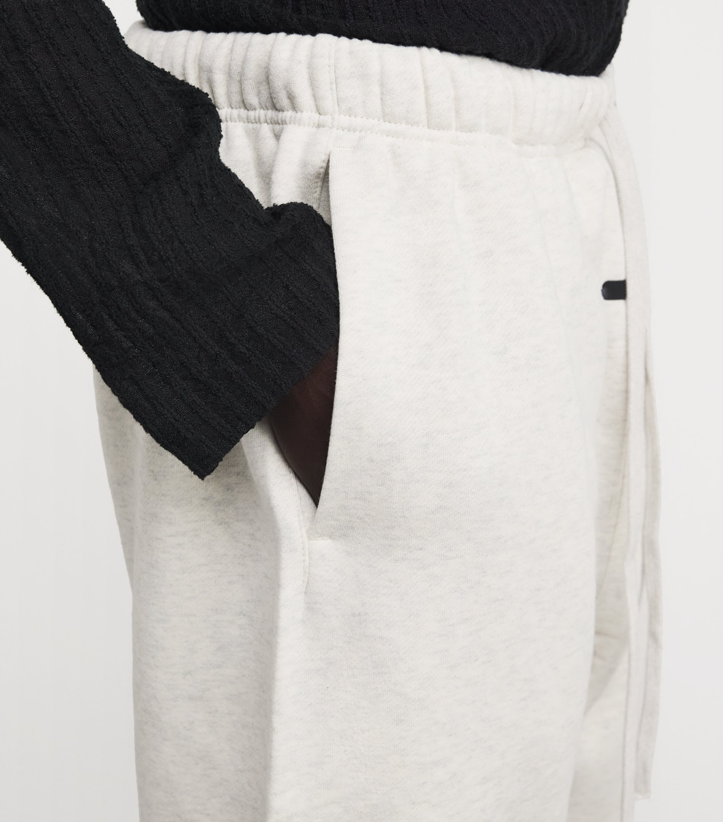 FEAR OF GOD ESSENTIALS Mens Cotton-Blend Signature Flared Sweatpants Oatml Hthr/lght Hthr Image 3