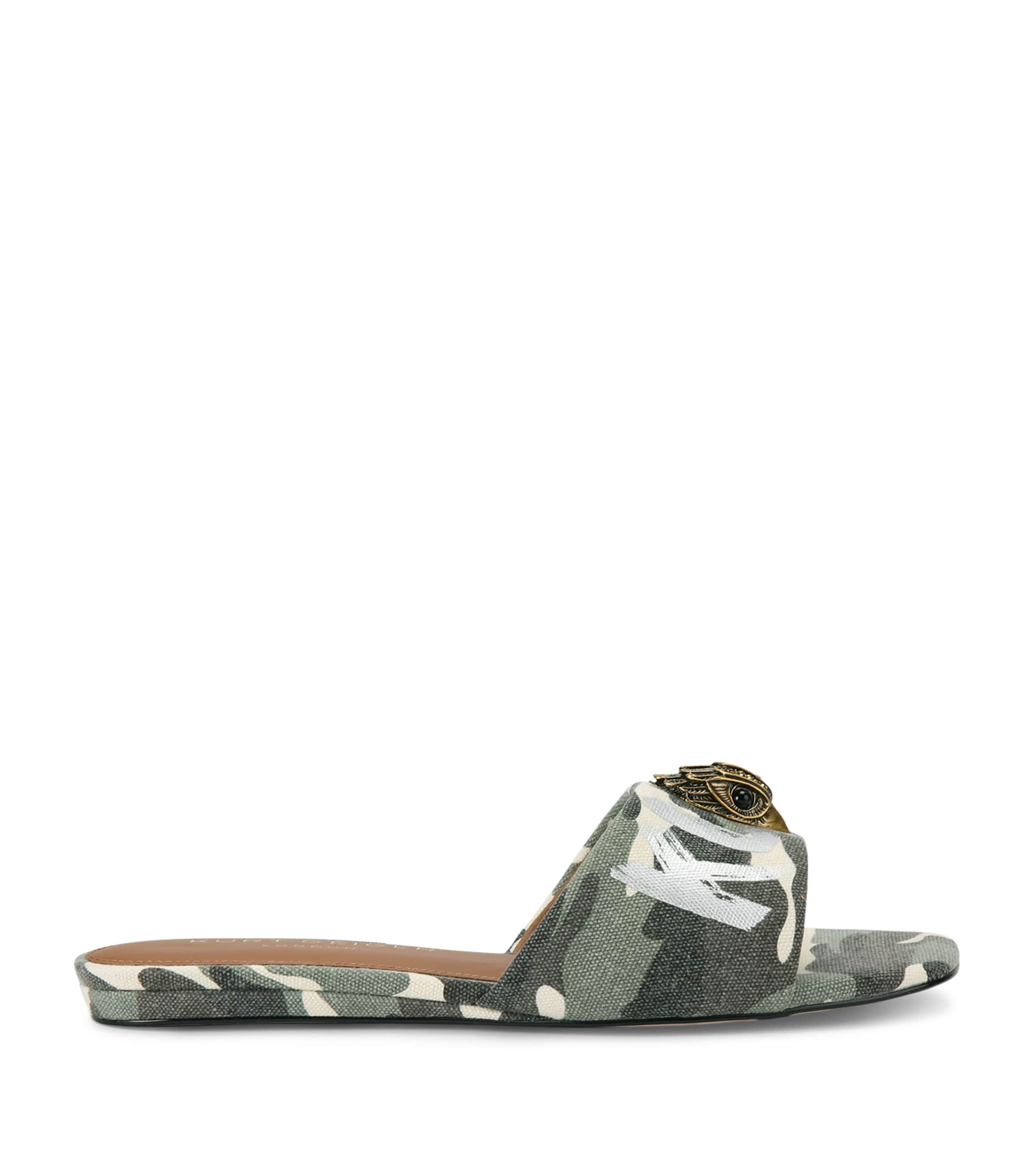 Kurt Geiger London Camouflage Kensington Sandals Green Oth Image 1