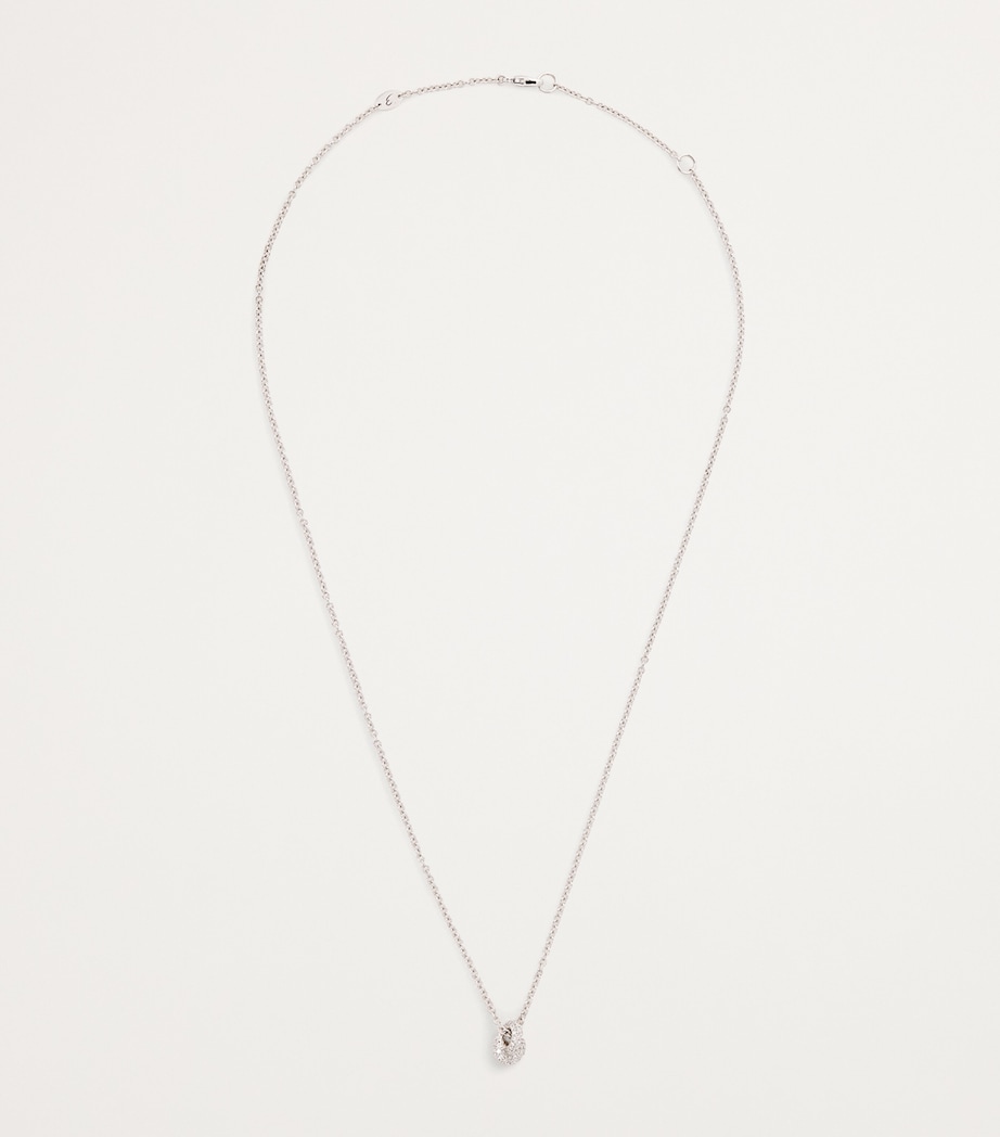 White Gold and Pavé Diamond Legacy Knot Necklace WHITE GOLD Image 3