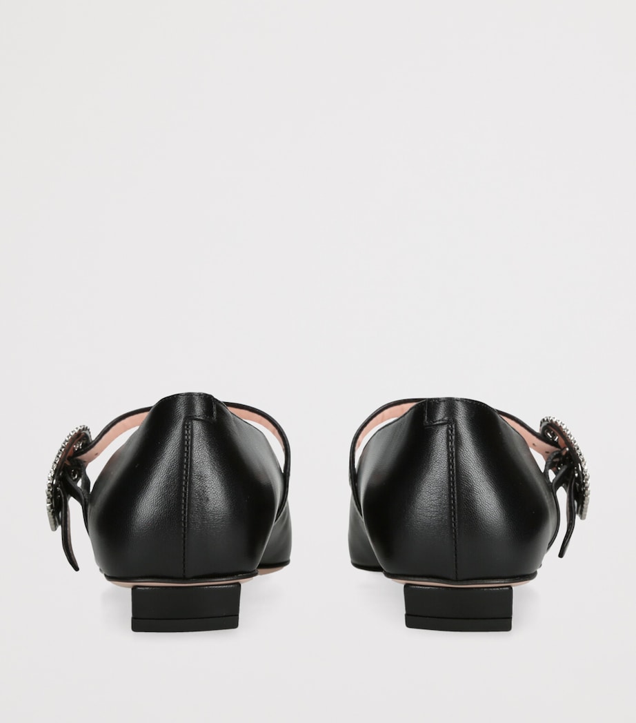 Leather Belle Vivier Mary Jane Flats BLACK Image 2