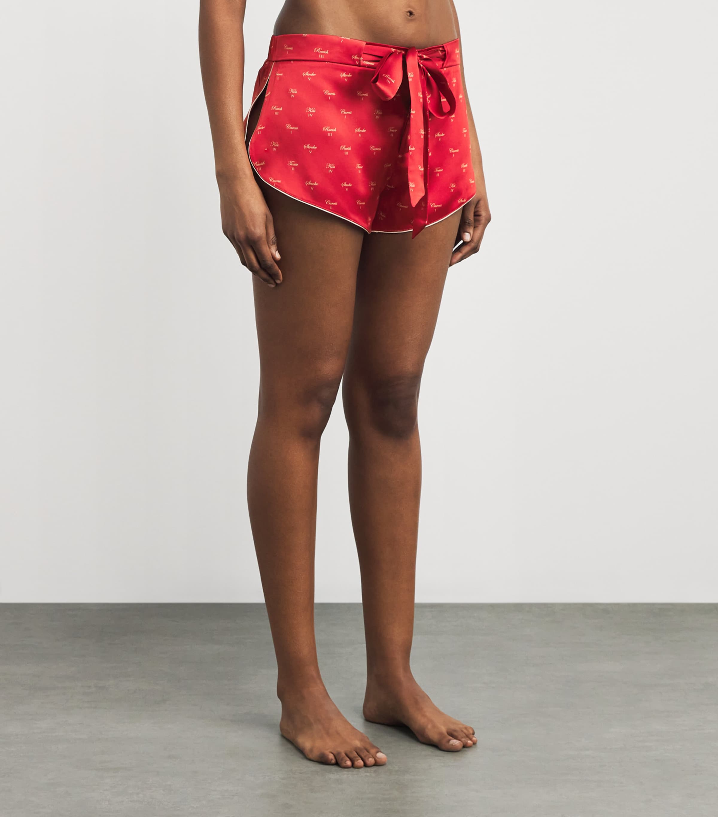 Silk Kiss Print Shorts KIK RED / BUFF KRBU Image 3