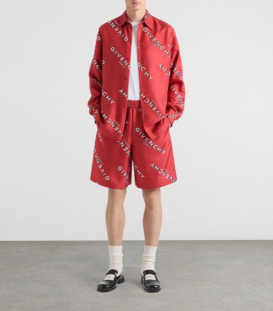 Wool Logo Shorts RED Image 2