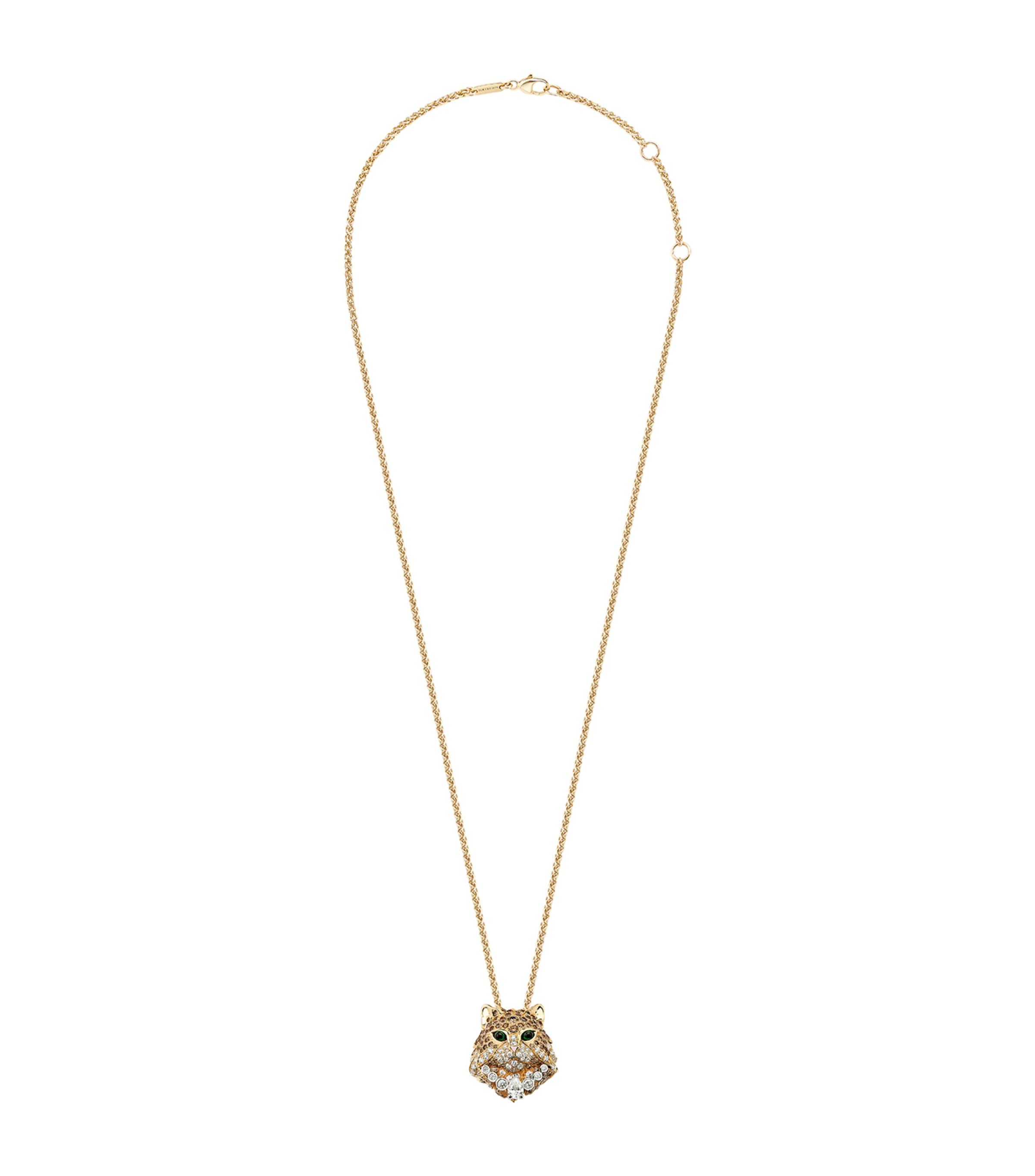 Boucheron Yellow Gold, White Gold And Diamond Wladimir The Cat Necklace In Gold