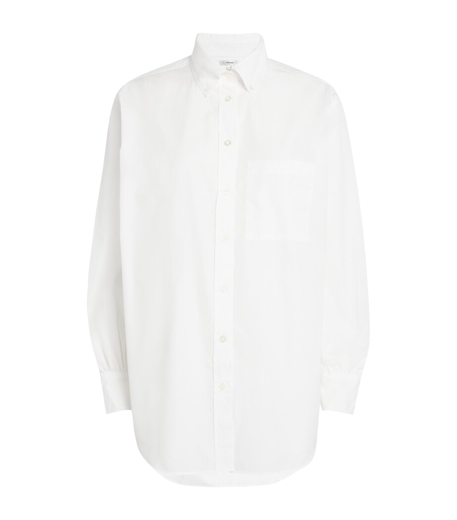 FRAME Womens Cotton Monday Shirt White Image 1