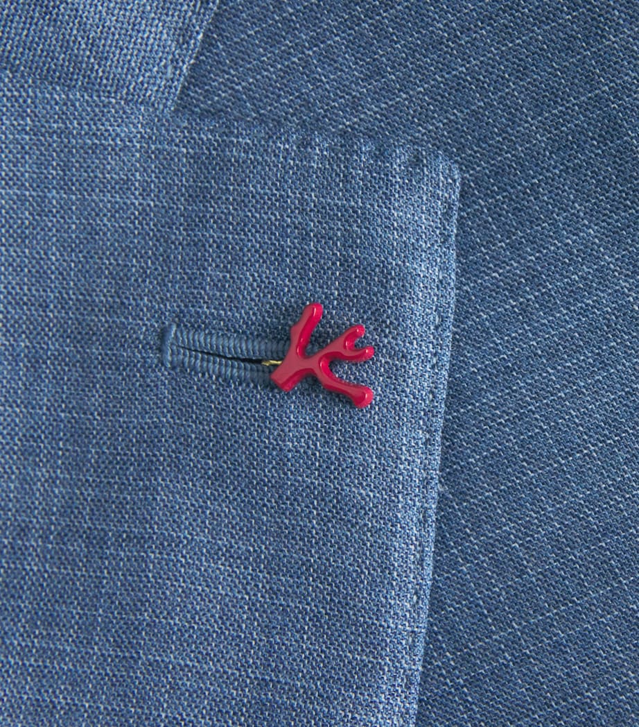 Isaia Mens Wool Single-Breasted Blazer Image 6