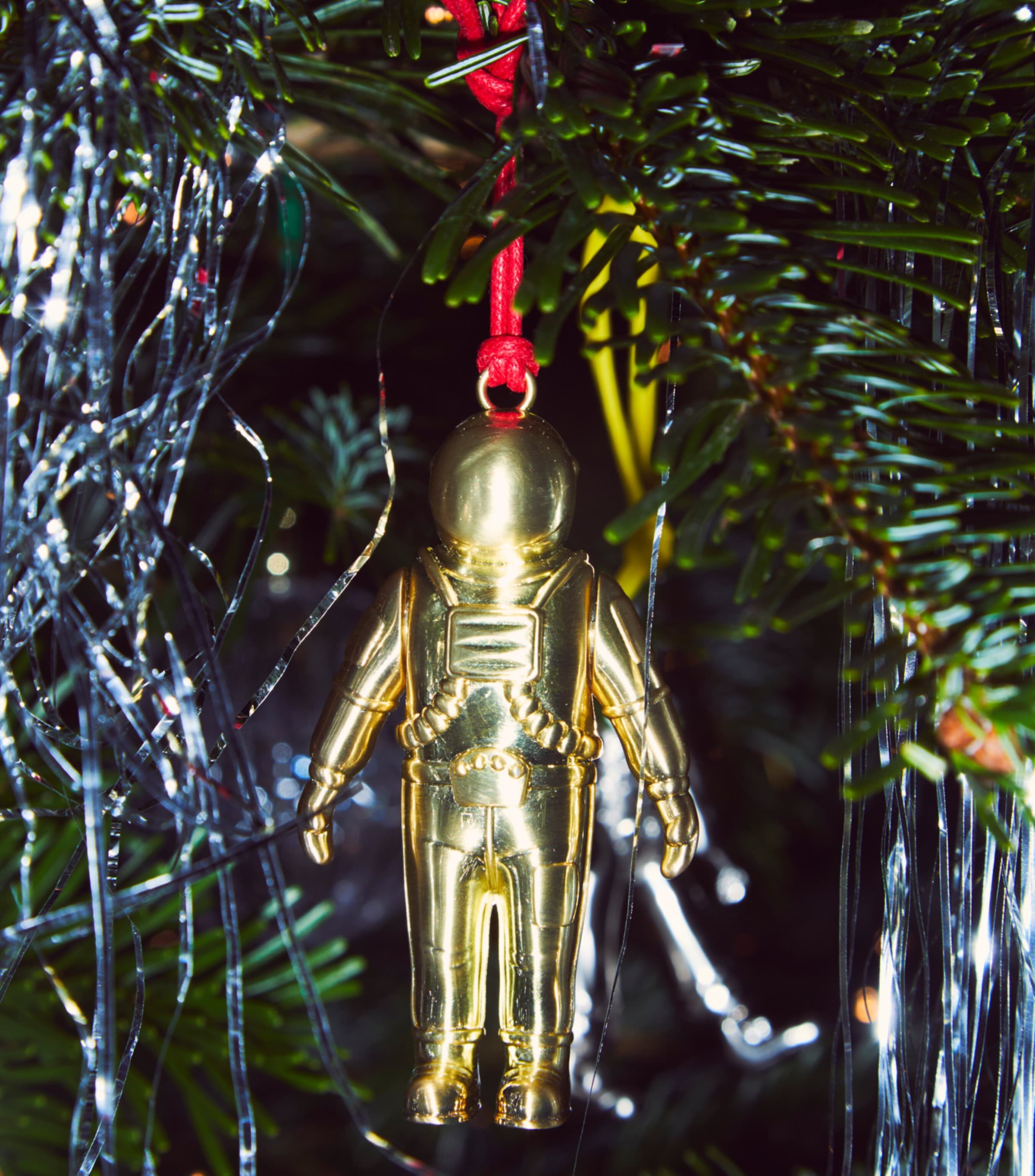 Spaceman Tree Ornament GOLD Image 2