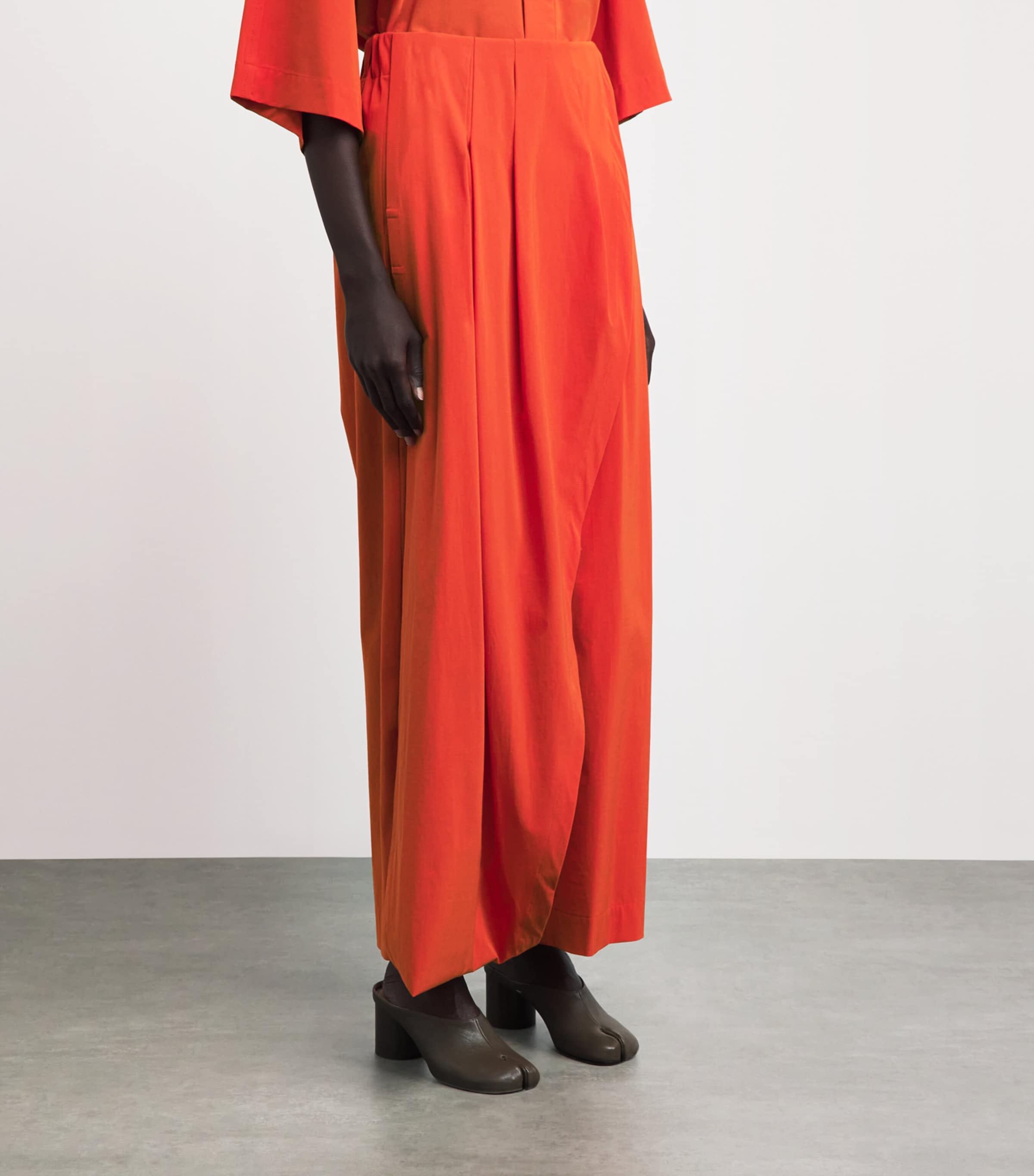 Issey Miyake Womens Looped Wrap Trousers Macaw Red Image 4