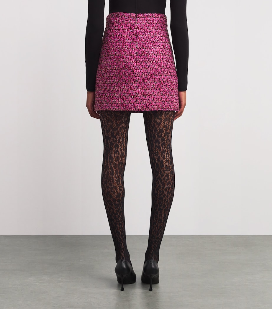 Wool-Blend Tweed Embellished Mini Skirt 1917 PINK-MULTI Image 4