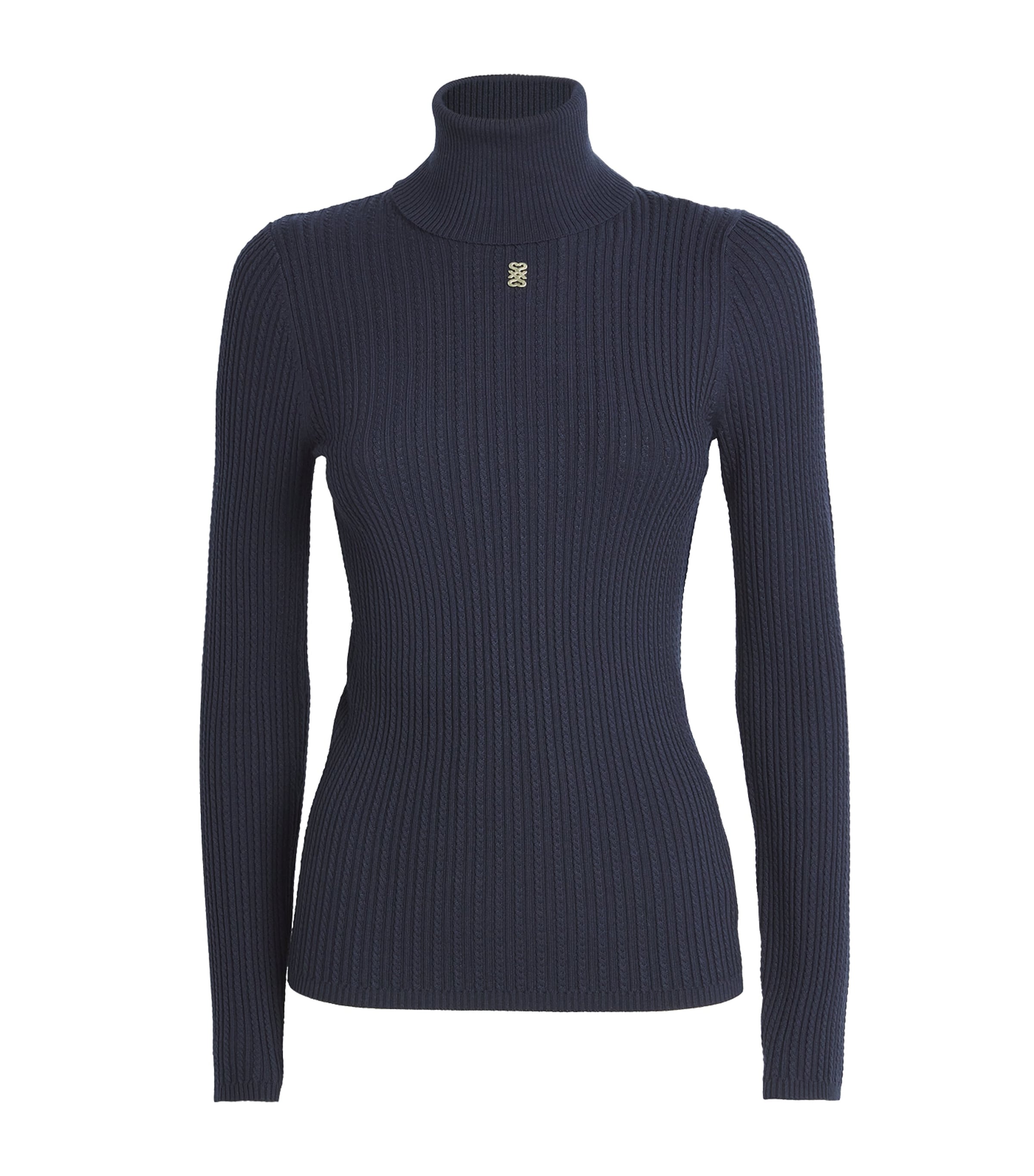 Shop Sandro Wool-blend Rollneck Sweater In Blue