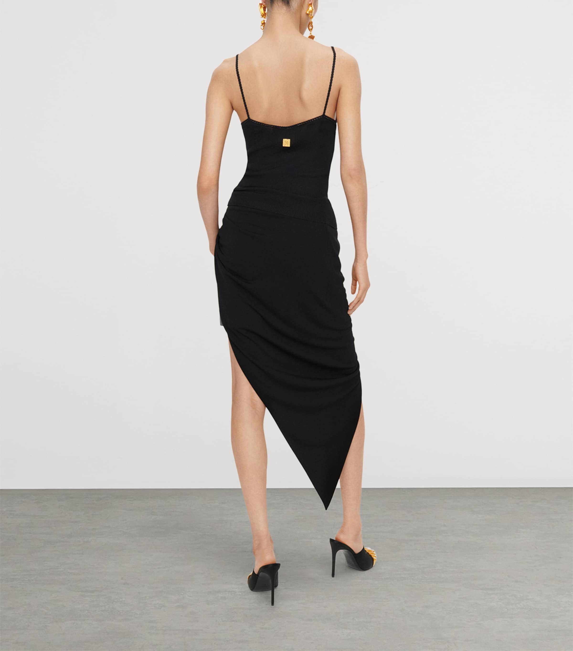 Asymmetrical Mini Skirt 999 BLACK Image 3