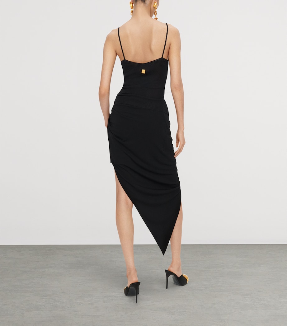 Asymmetrical Mini Skirt 999 BLACK Image 3