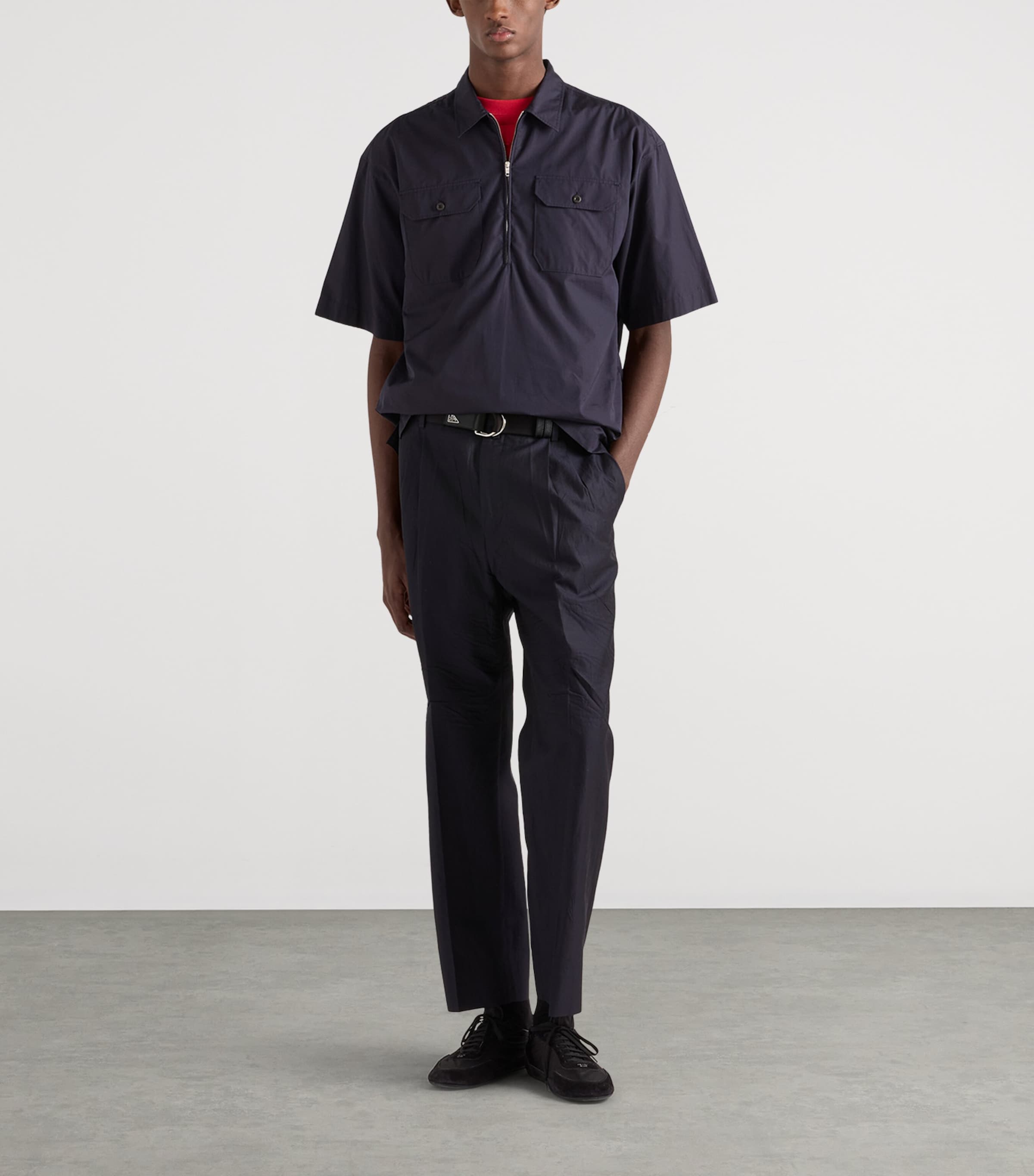 Prada Mens Cotton Bowling Shirt Image 2