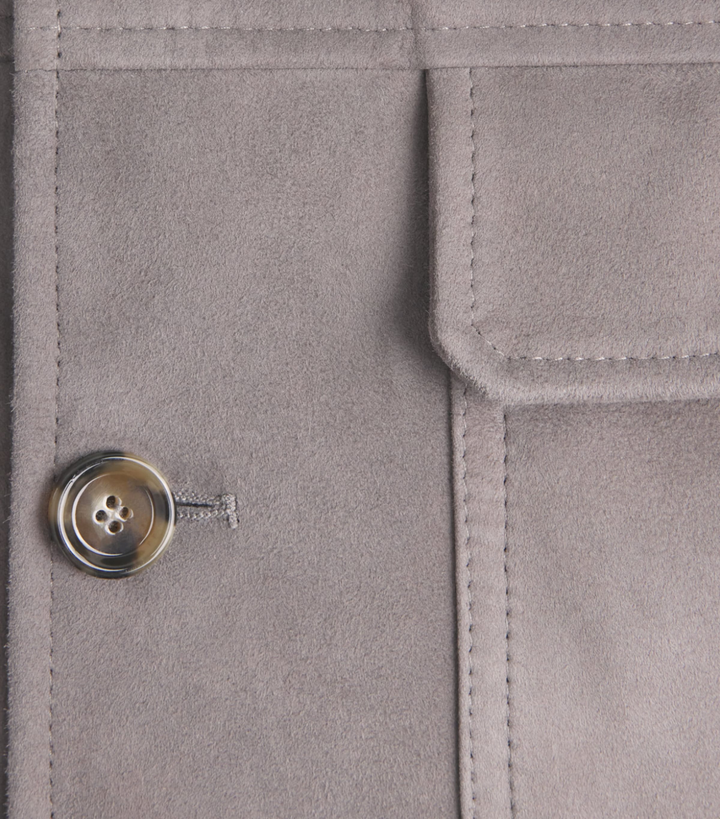 Lardini Mens Sheepskin Suede Jacket Grey Image 6