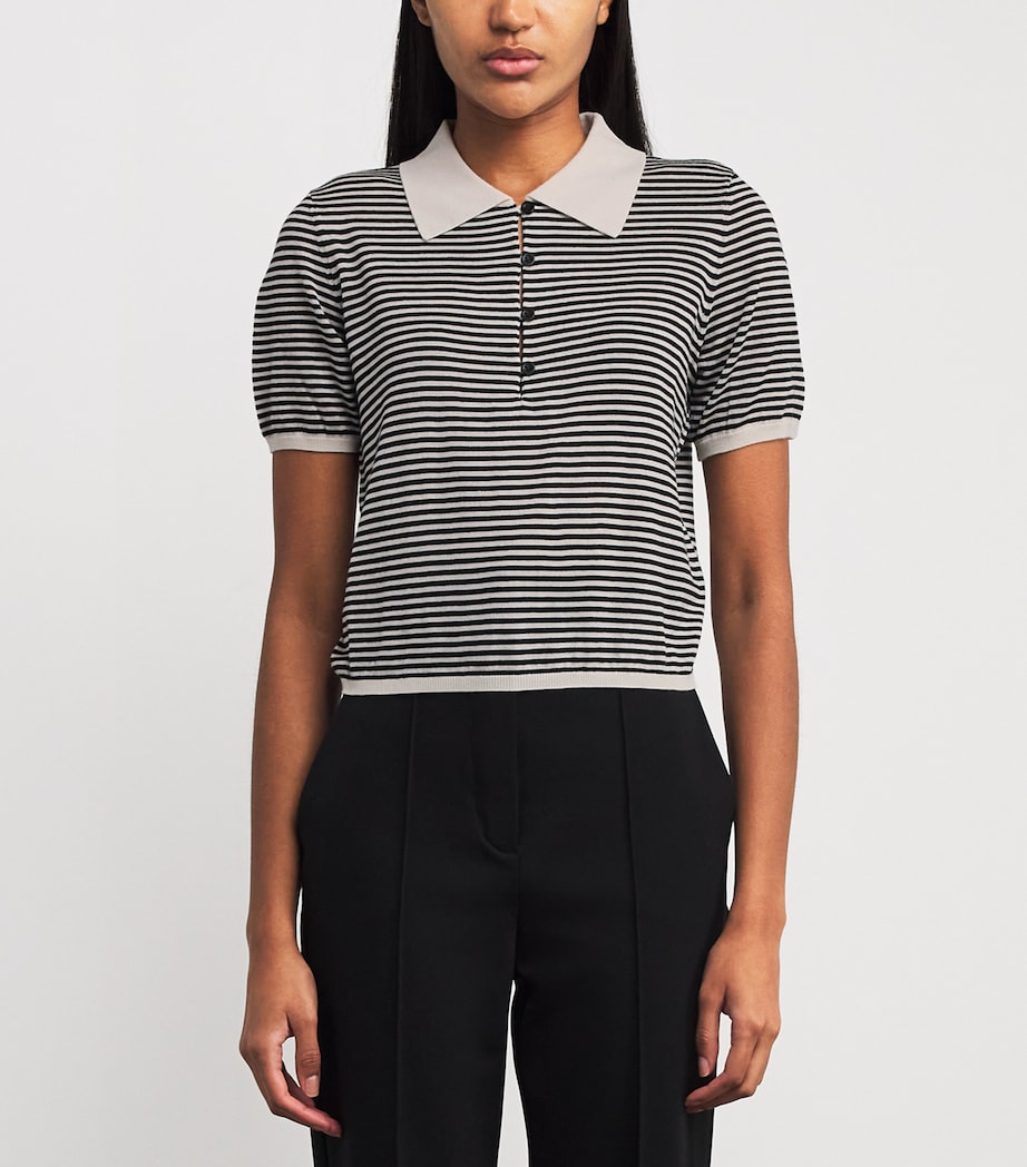 The Smart Polo Top CREAM MULTI Image 3