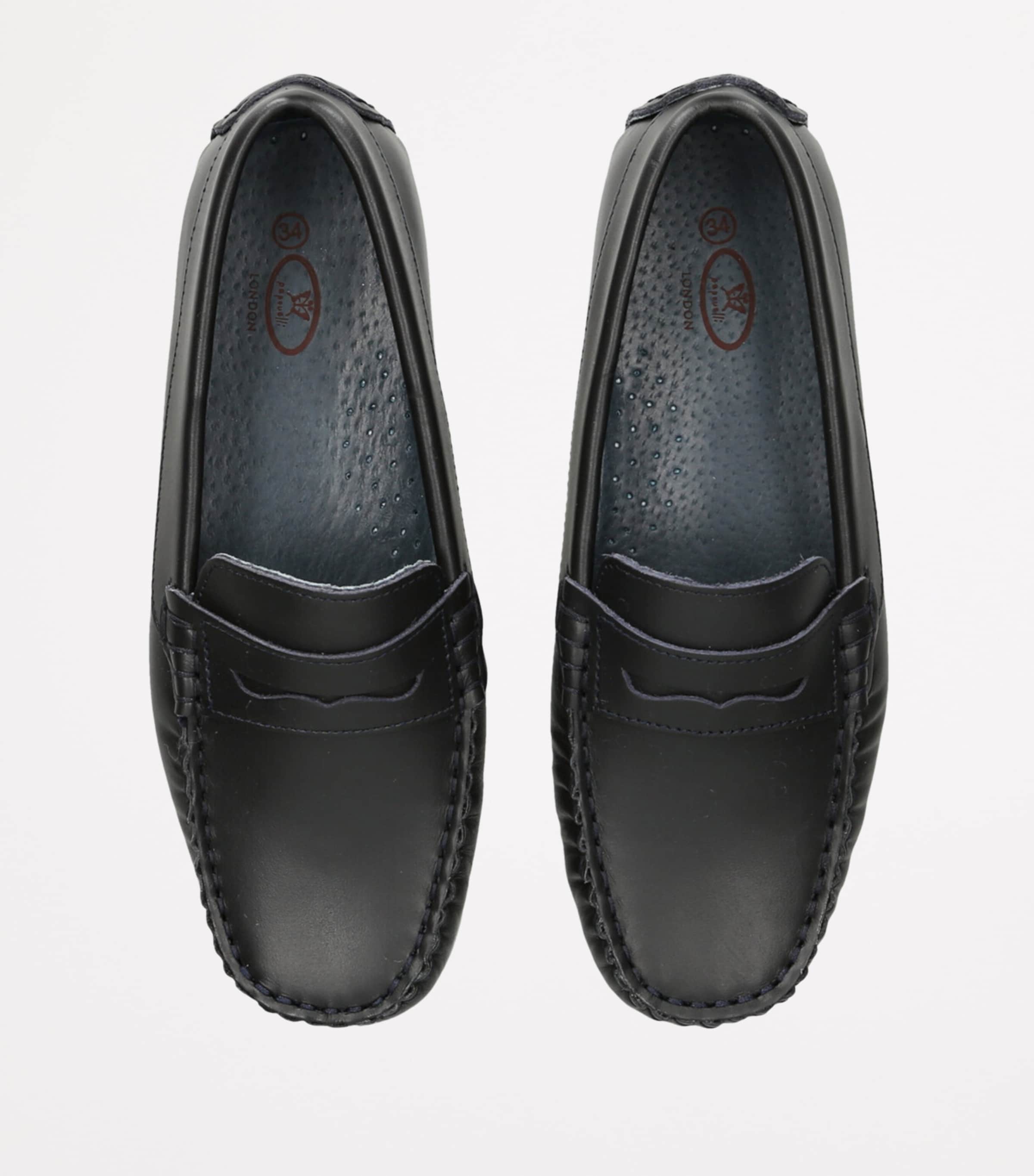 Leather Felix Loafers NAVY Image 4