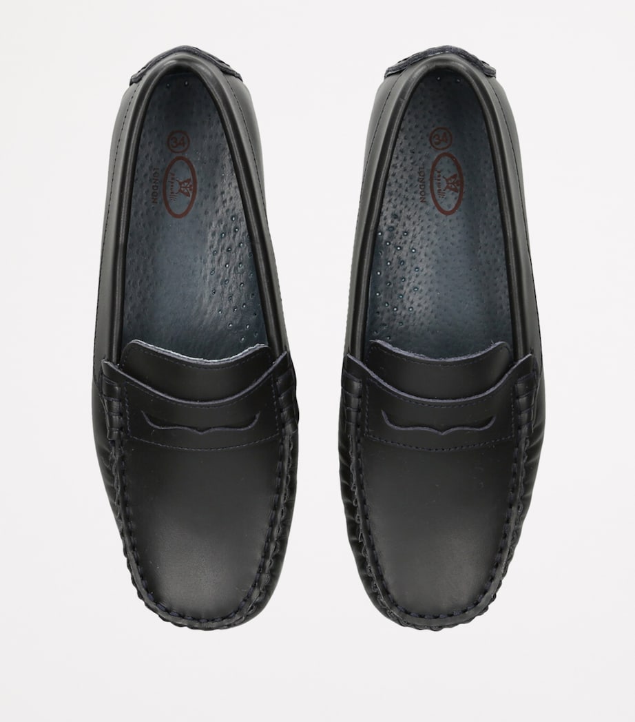 Leather Felix Loafers NAVY Image 4