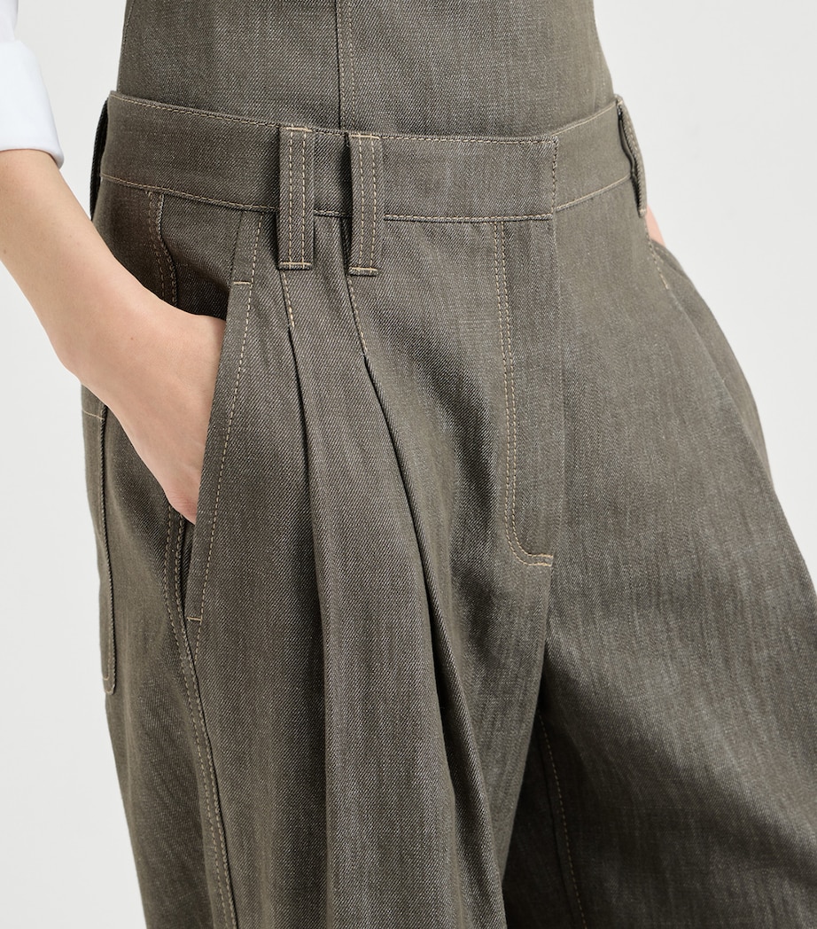 Pleated Wide-Leg Jeans C004 Image 6