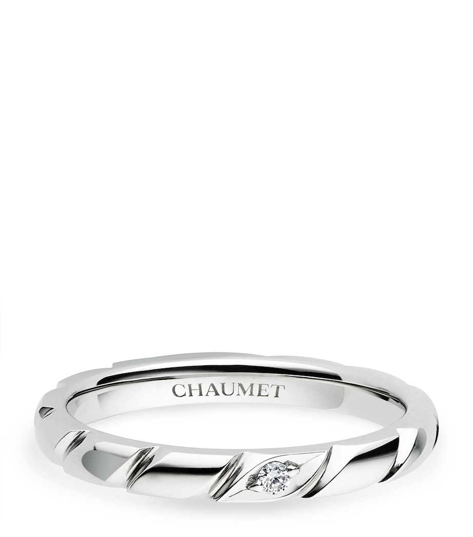 Chaumet Platinum and Diamond Torsade de Chaumet Wedding Band Platinum Image 1