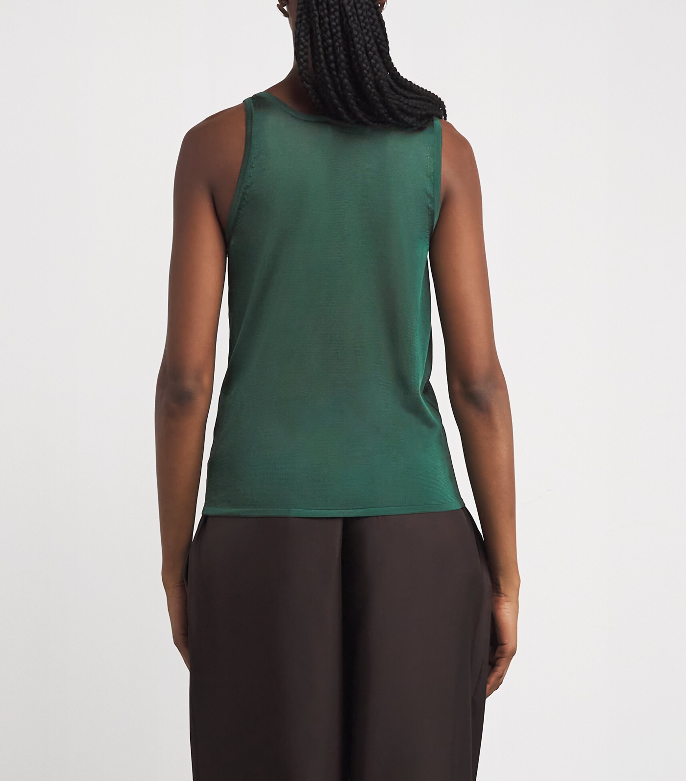 Knitted Tank Top EMERALD Image 4