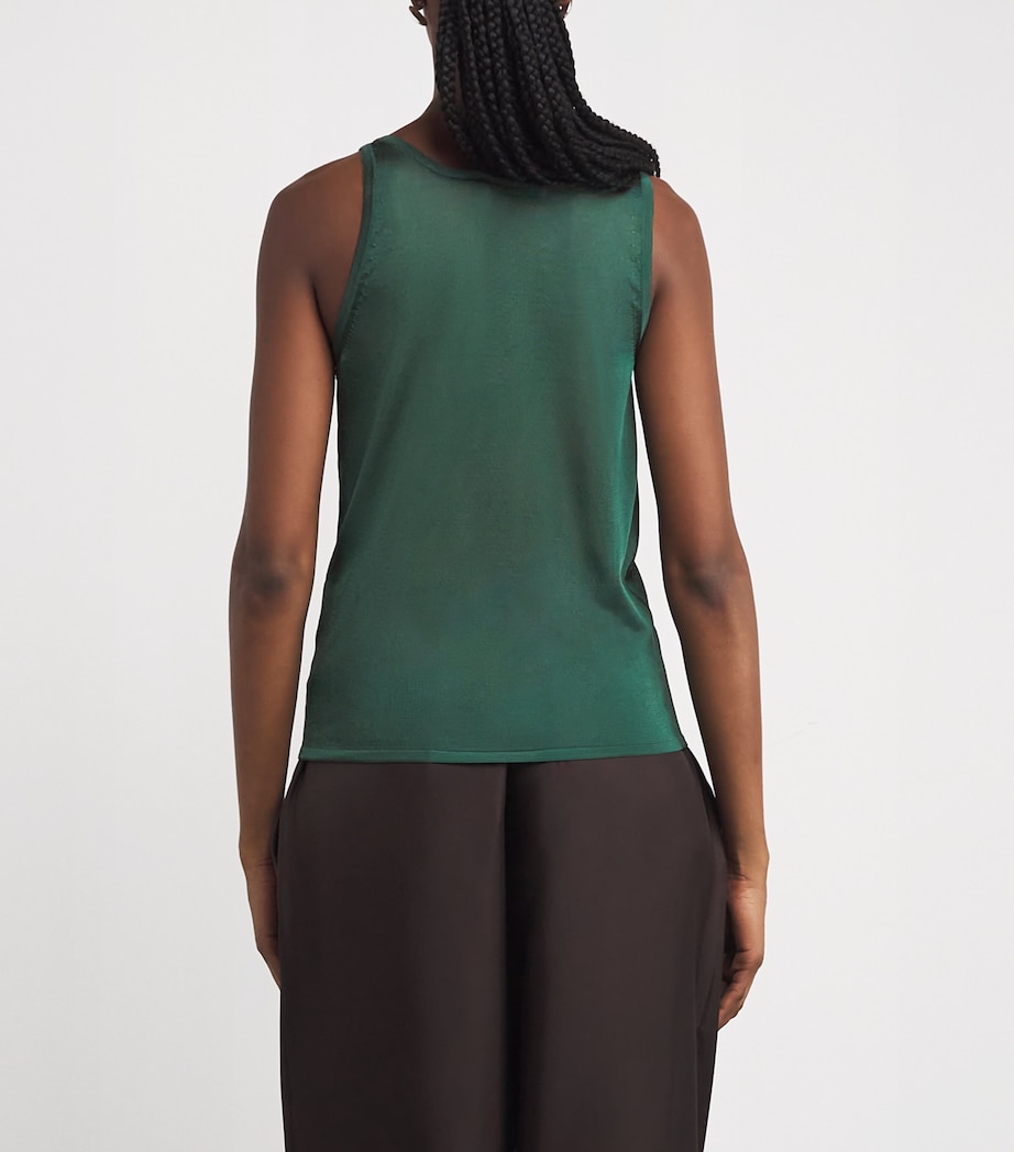 Knitted Tank Top EMERALD Image 4