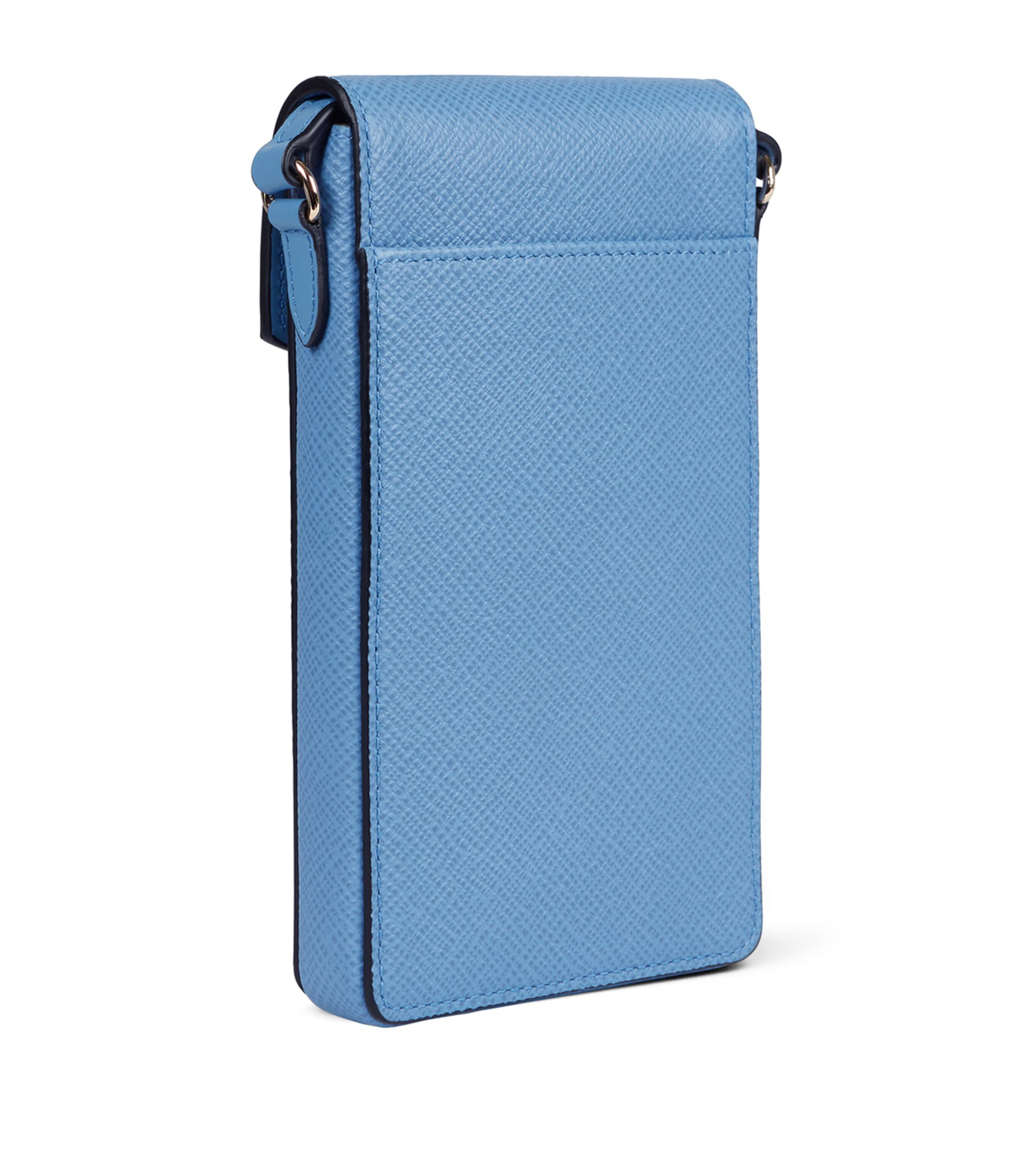 Leather Panama Envelope Phone Case NILE BLUE Image 3
