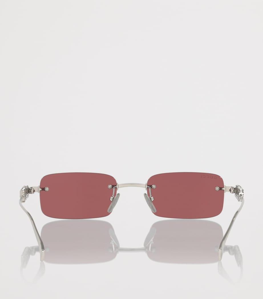 Gucci Metal Rectangular Sunglasses Image 4