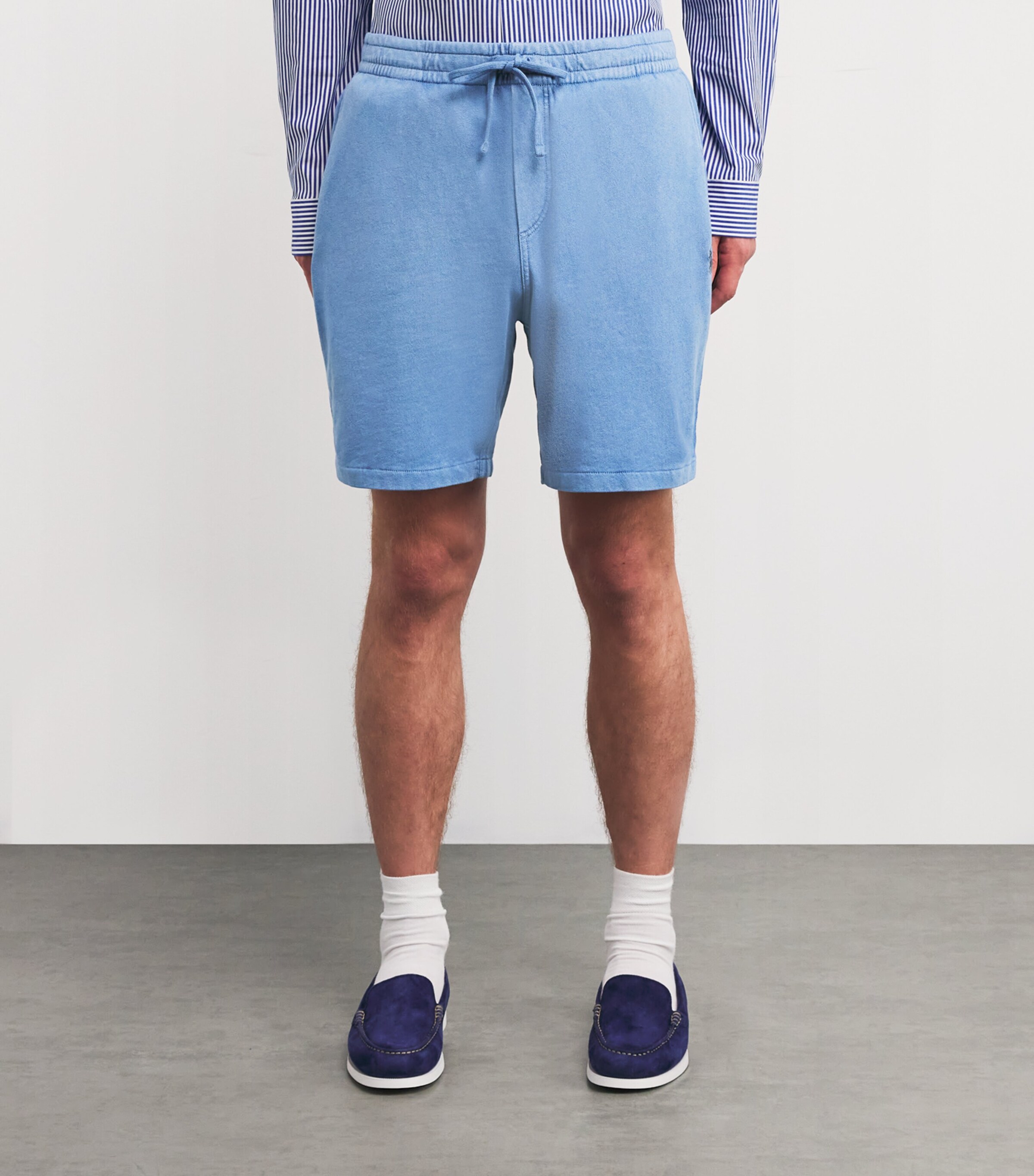 Polo Ralph Lauren Mens Cotton Terry Shorts Blue Image 3