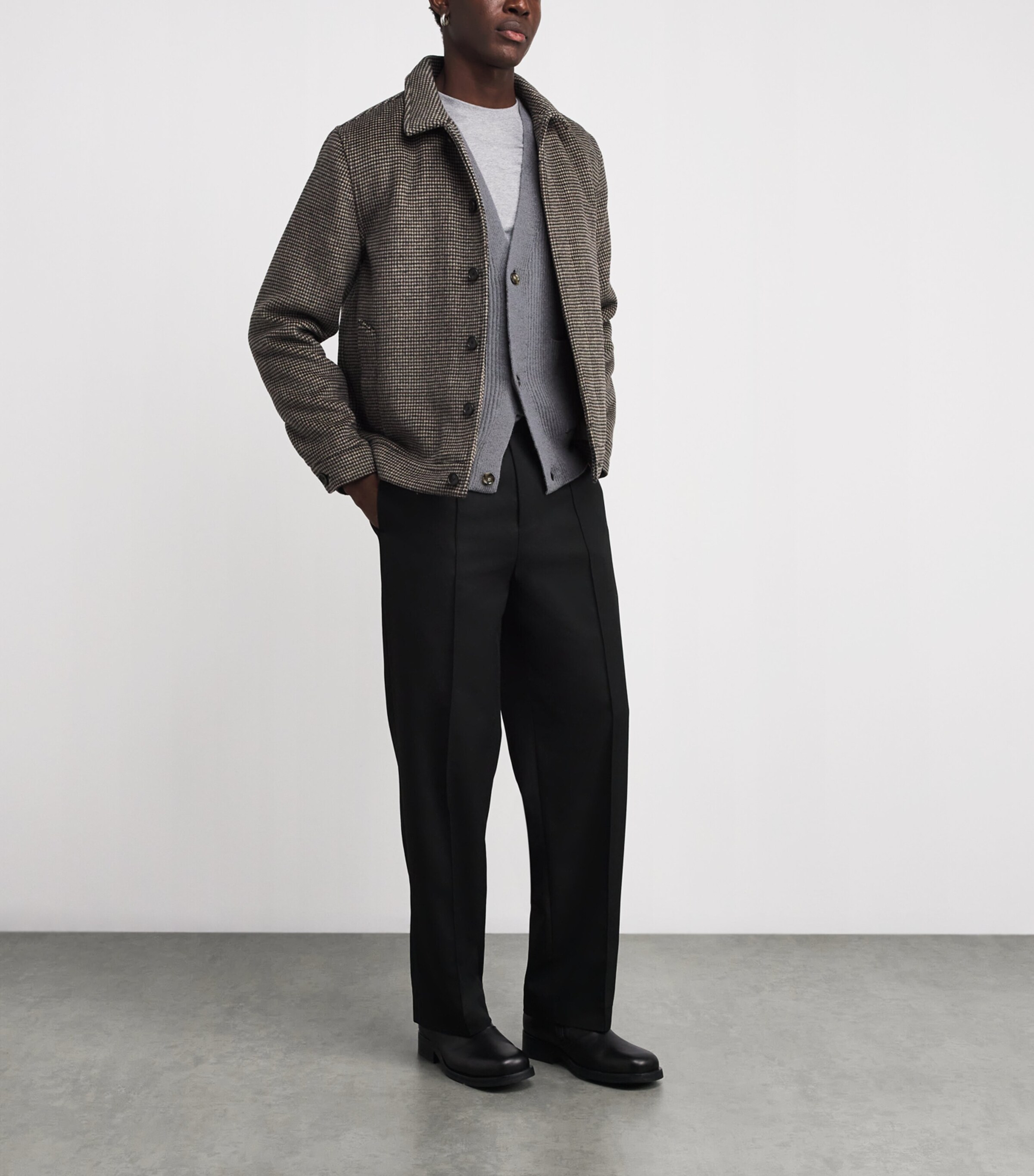 Wool-Cashmere Cardigan 920 GREY Image 2