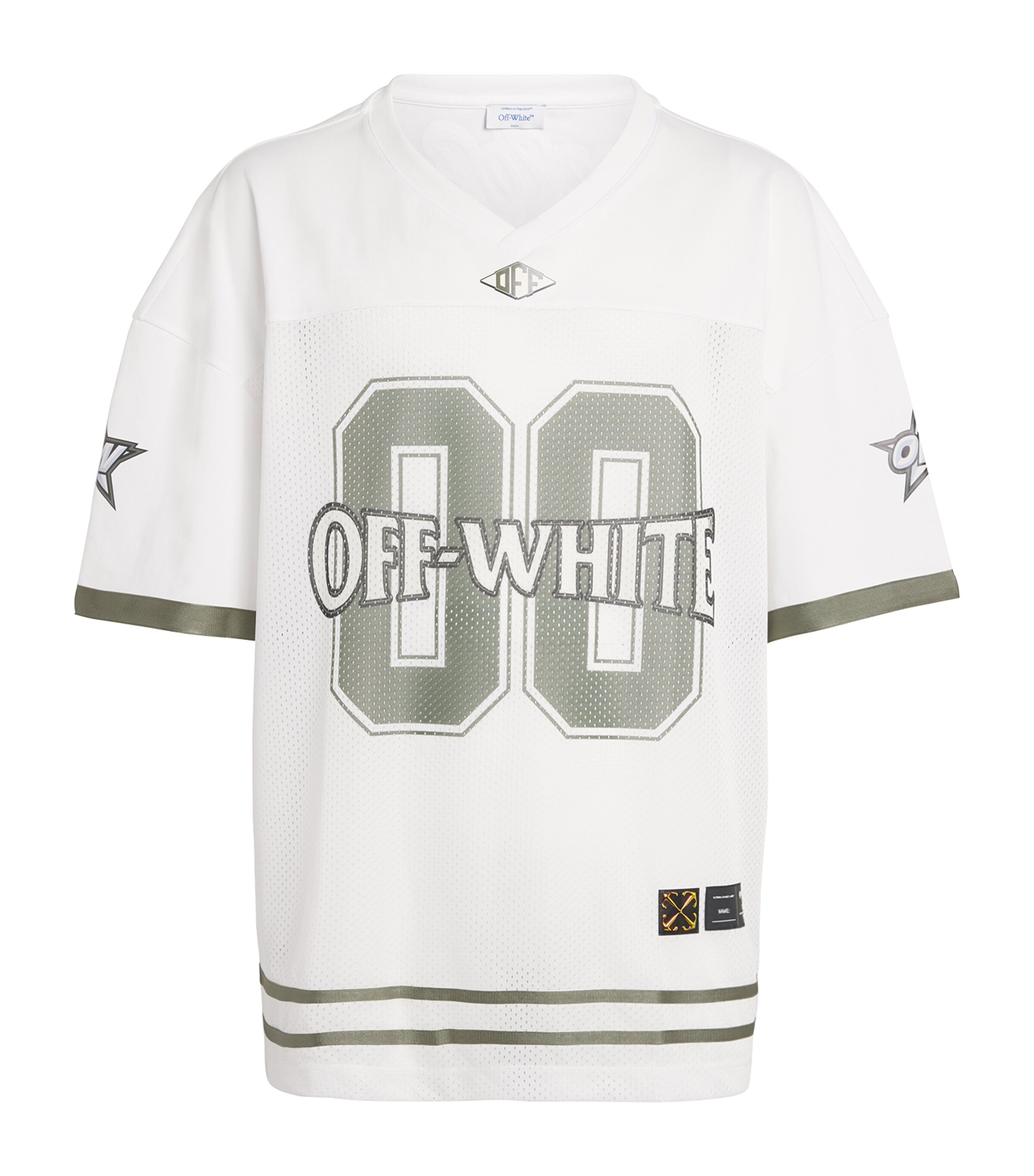 Off-White White 00 Logo Football T-Shirt | Harrods US