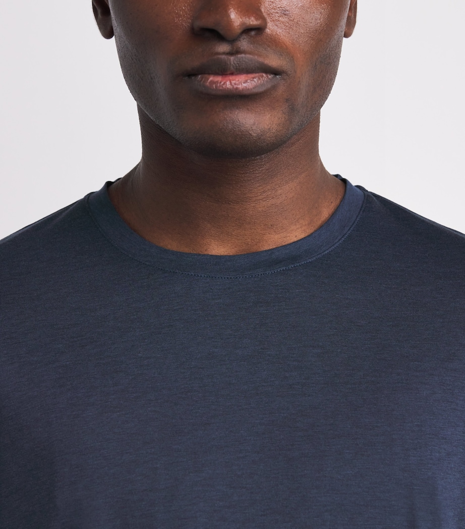 Cotton T-Shirt 16 BLUE NAVY Image 6