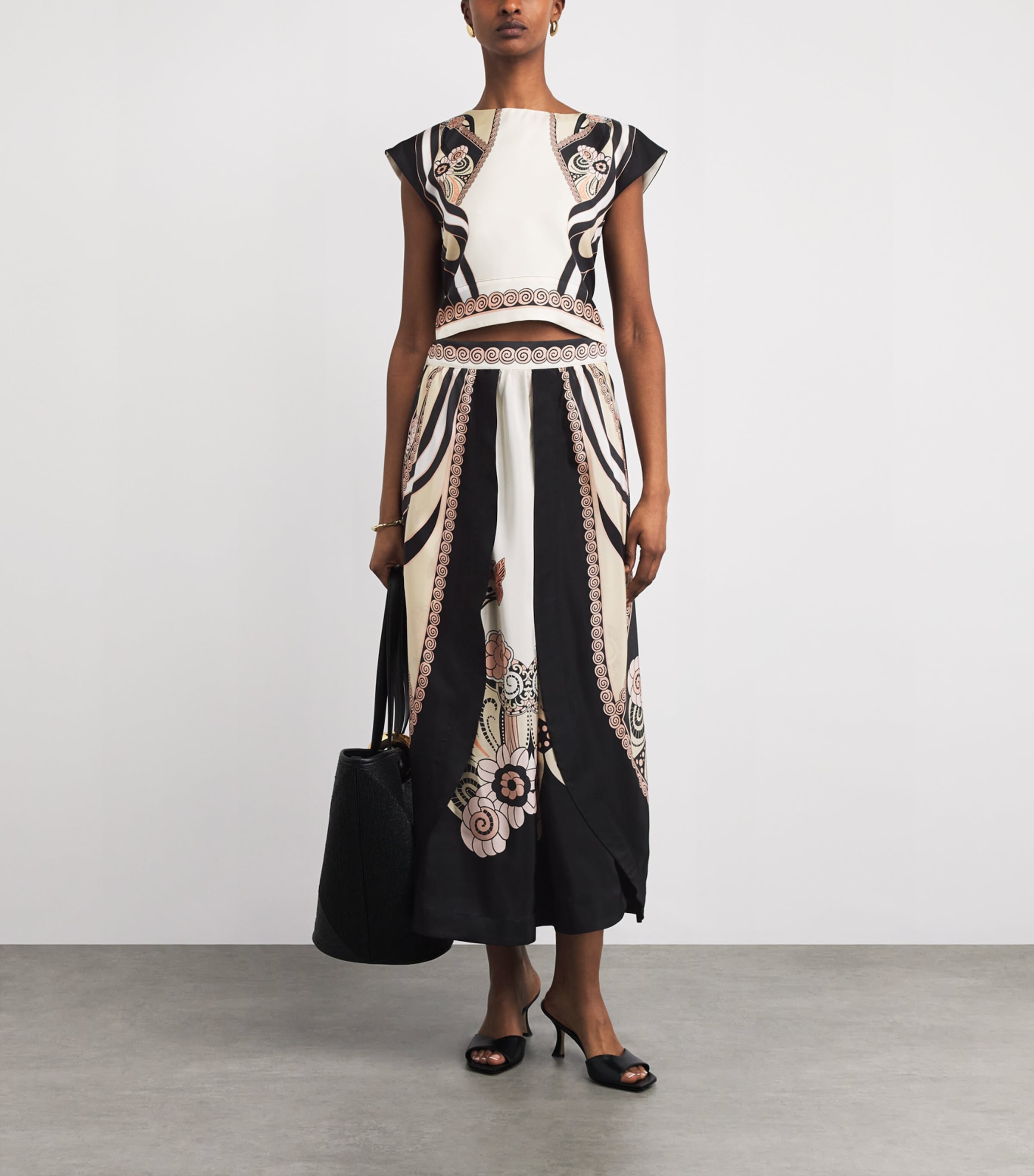 La Doublej Womens Silk Ambrosia Midi Skirt Placée Image 2